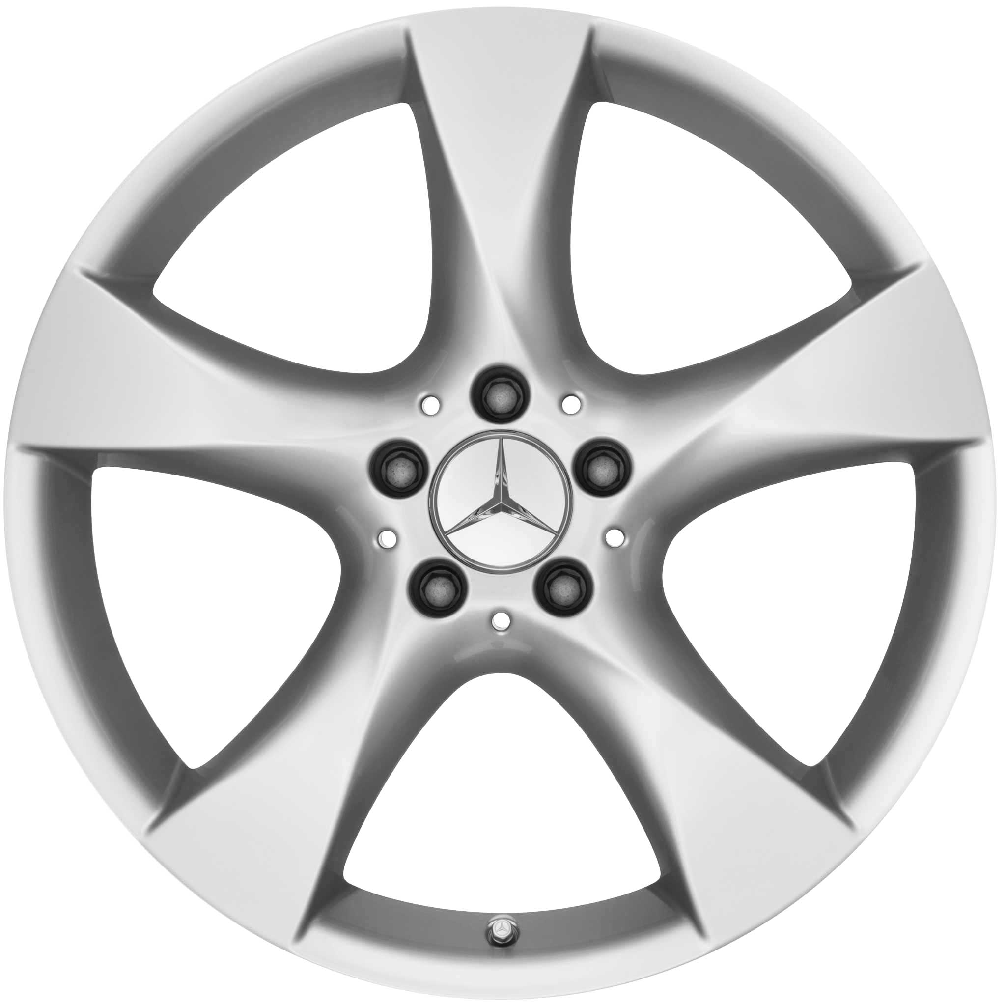 Mercedes 5 Spoke [246-17] Titanium Silver Alloy Wheel Product Image #1