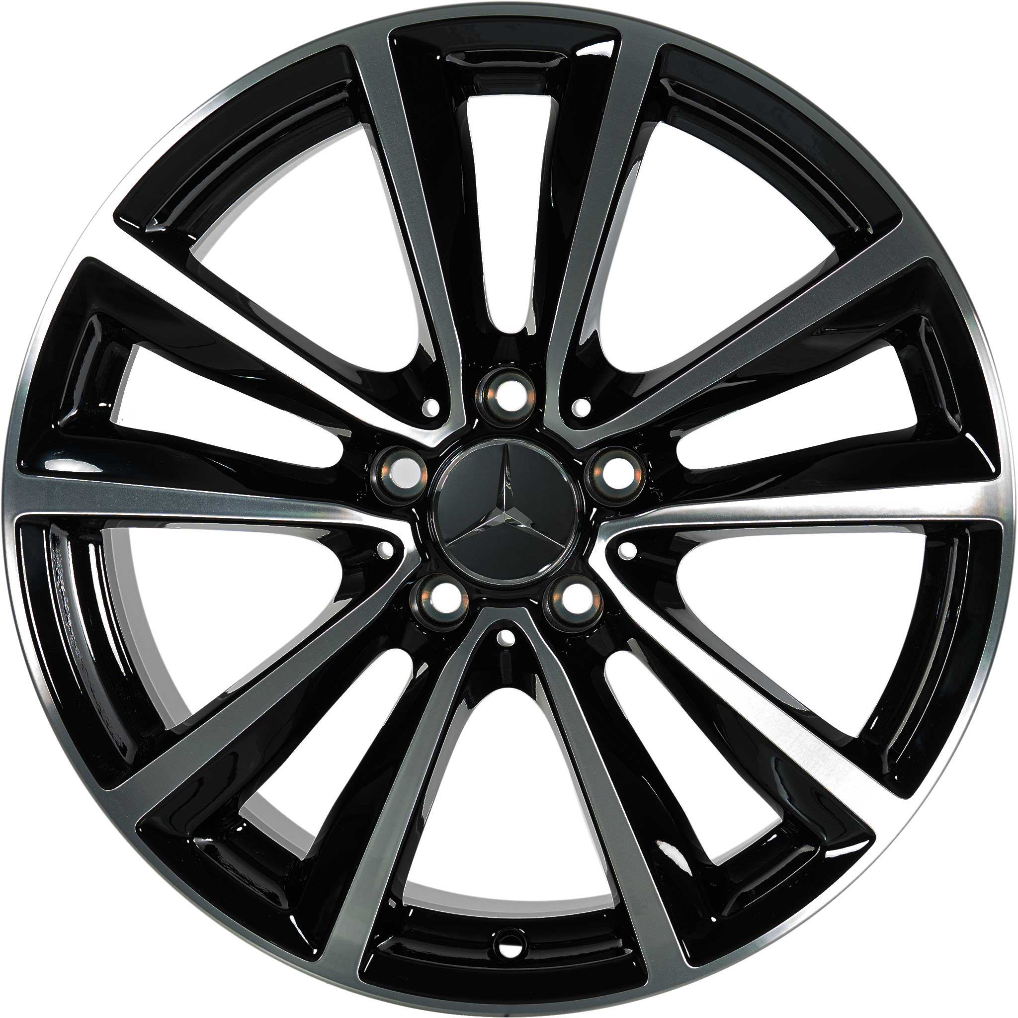 Mercedes 5 Twin Spoke [246-18] Gloss Black with High Sheen Alloy Wheel Product Image #1