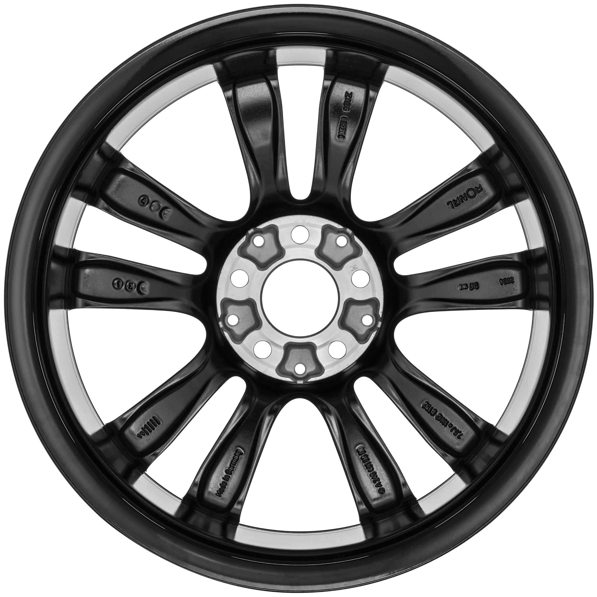 Mercedes 5 Twin Spoke [246-18] Gloss Black with Red Rim Edge Alloy Wheel Product Image #3