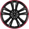 Mercedes 5 Twin Spoke [246-18] Gloss Black with Red Rim Edge Wheel Img 1