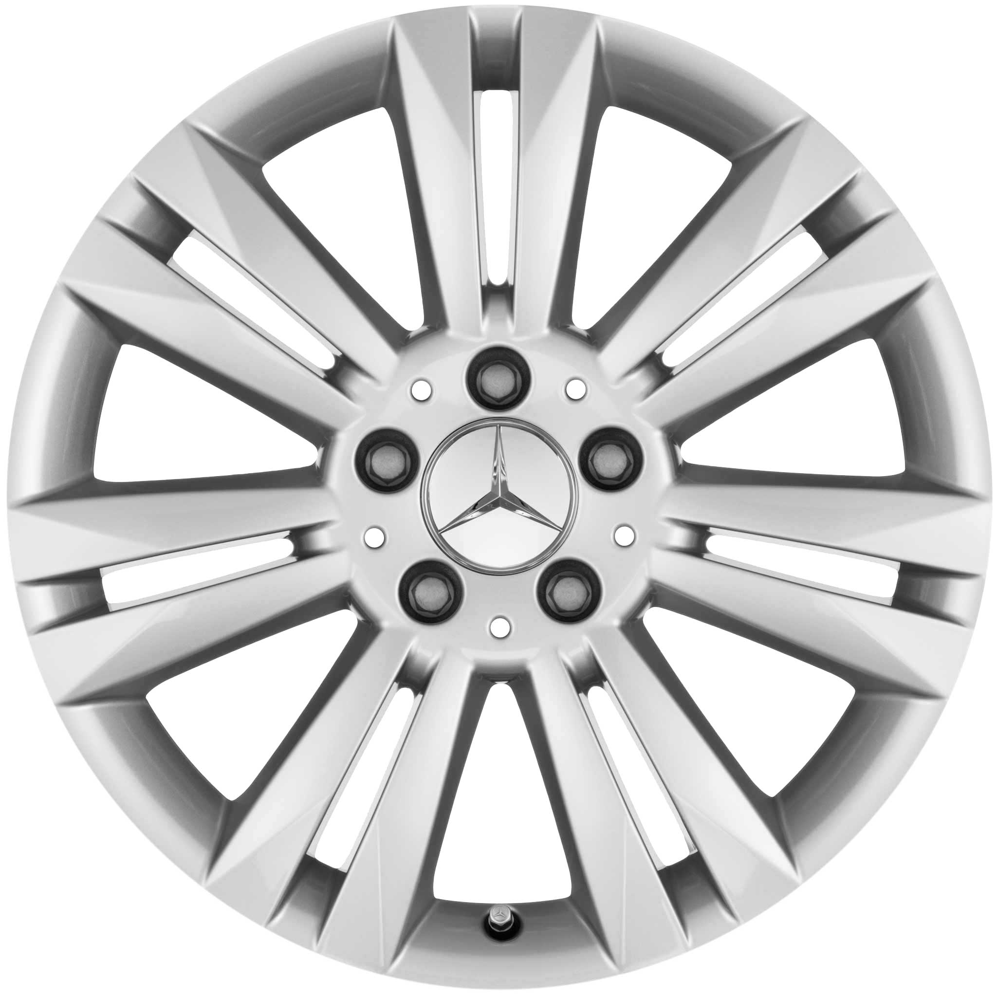Mercedes 7 Twin Spoke [246-17] Titanium Silver Alloy Wheel Product Image #1