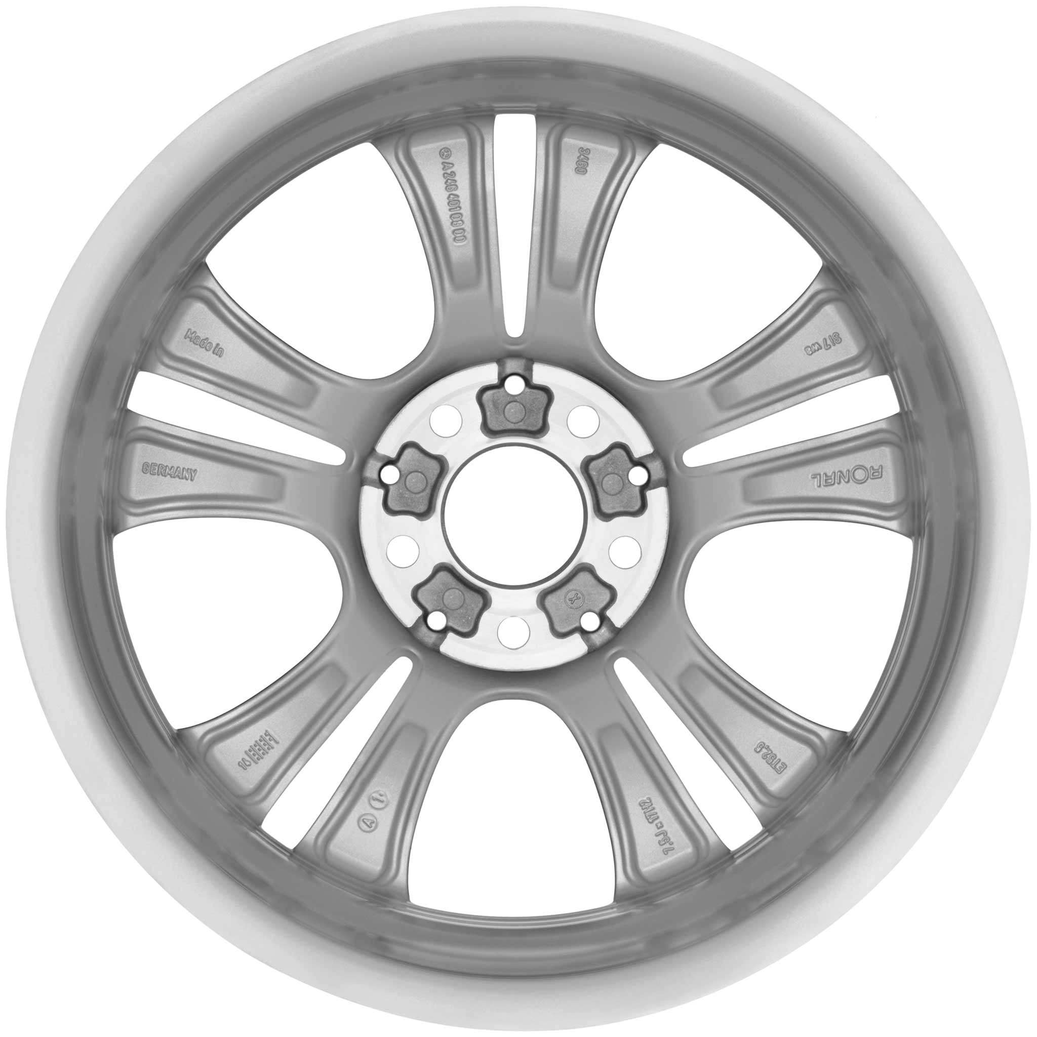 Mercedes 5 Twin Spoke [246-17] Vanadium Silver Alloy Wheel Product Image #4