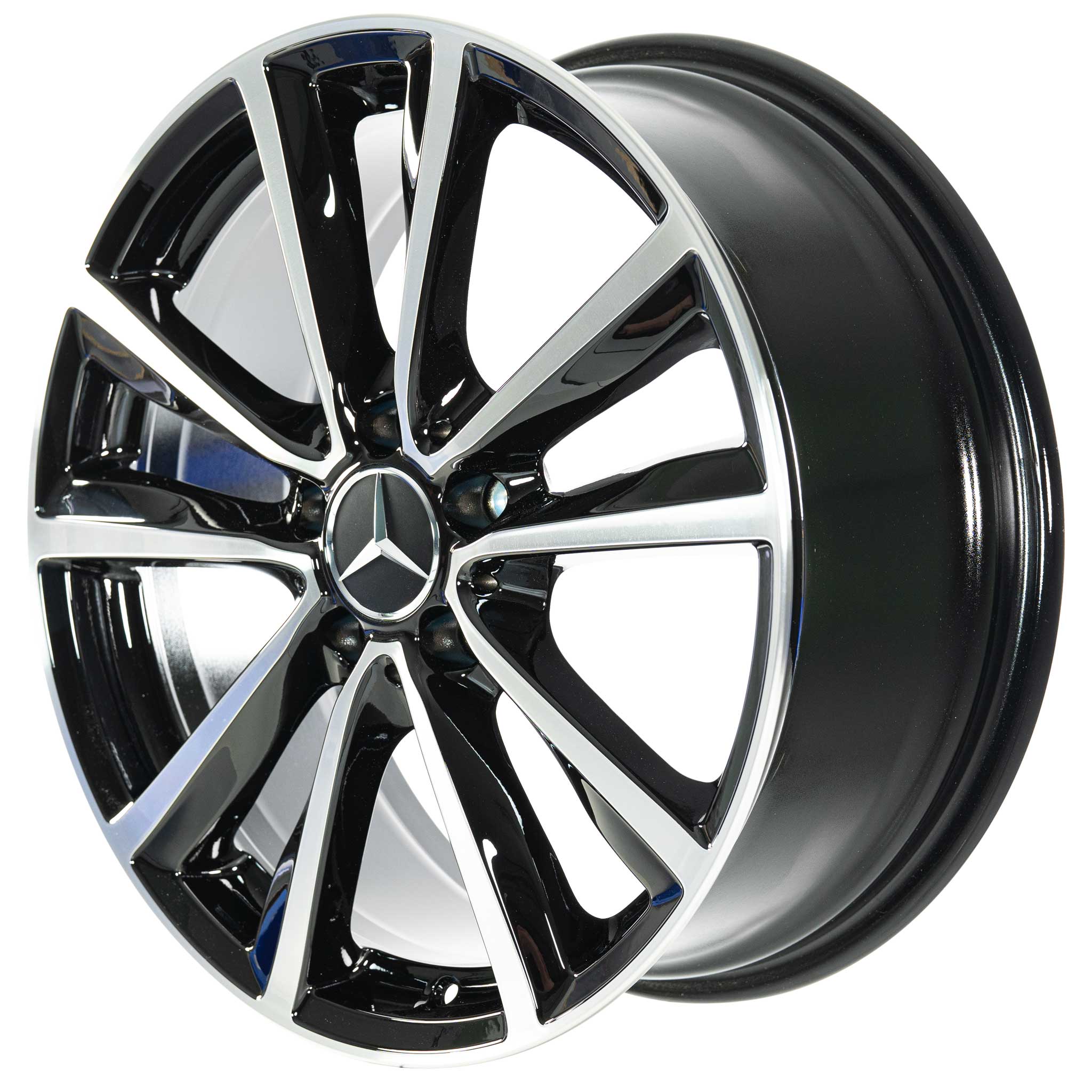 Mercedes 5 Twin Spoke [246-18] Gloss Black with High Sheen Alloy Wheel Product Image #2