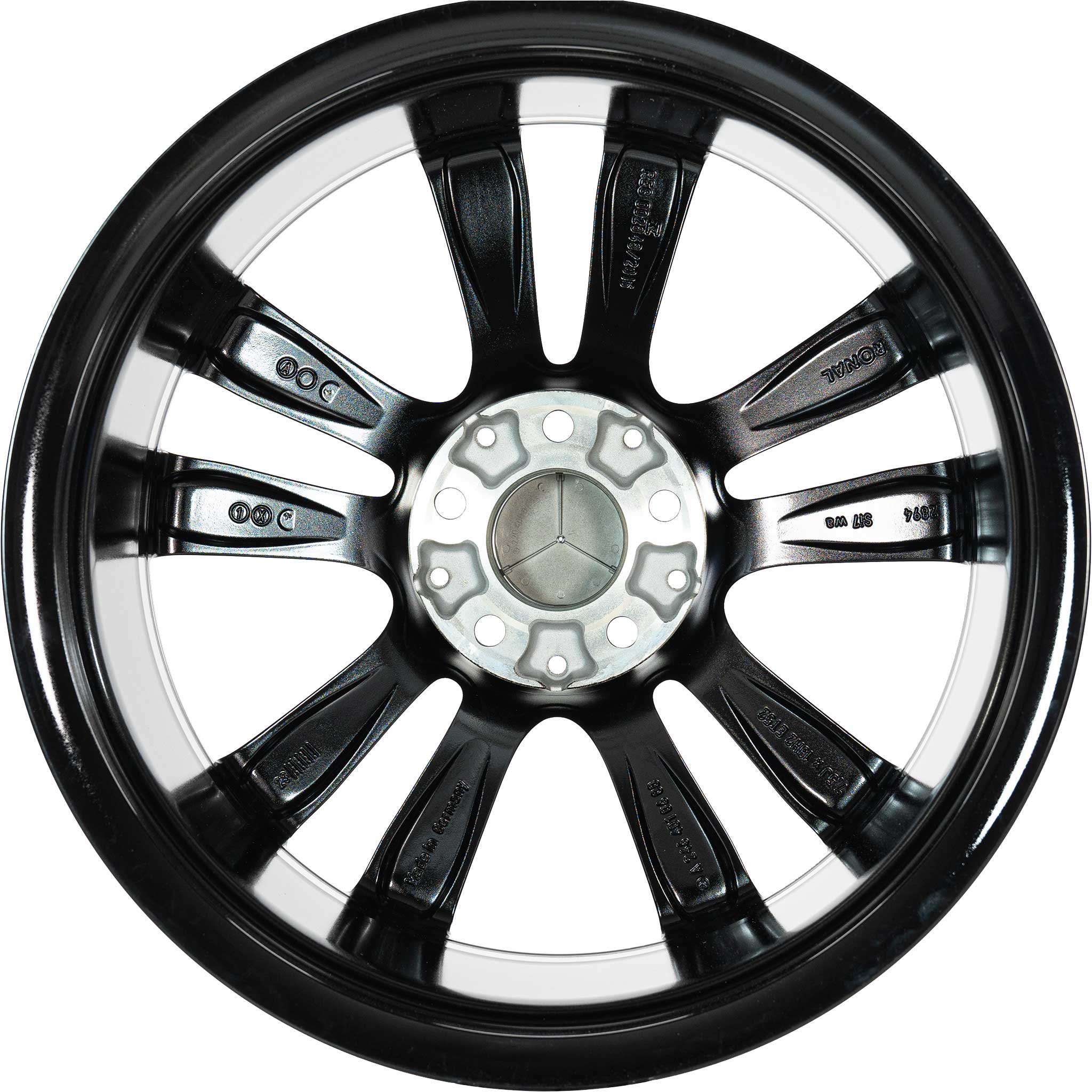 Mercedes 5 Twin Spoke [246-18] Gloss Black with High Sheen Alloy Wheel Product Image #3