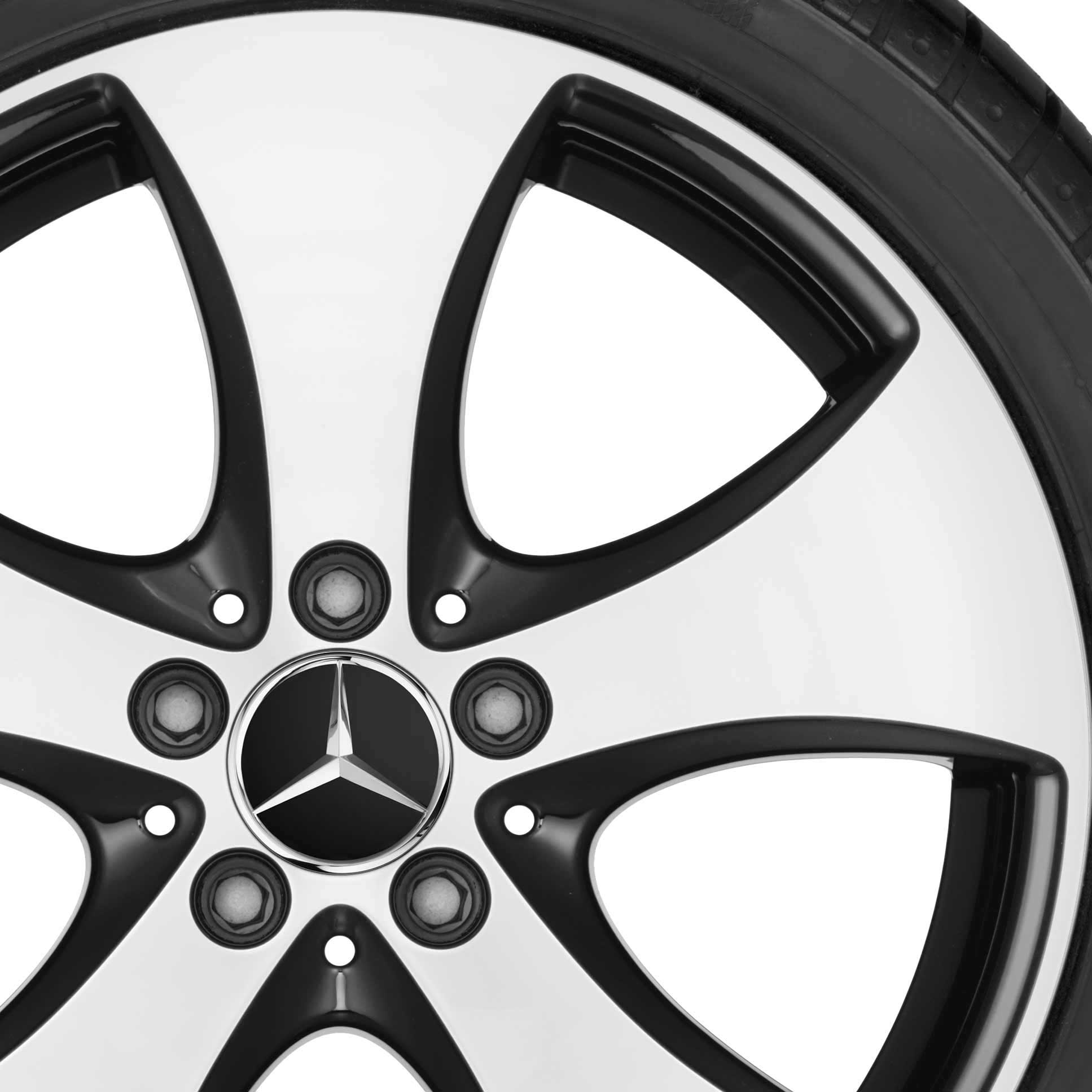 Mercedes 5 Spoke [246-18] Gloss Black with High Sheen Alloy Wheel Product Image #2