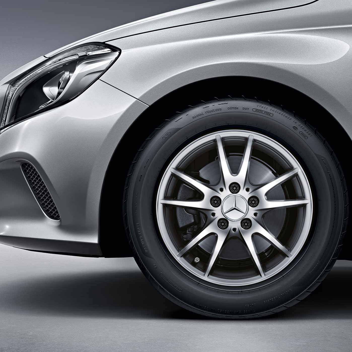 Mercedes 5 Twin Spoke [246-16] Champion Silver Alloy Wheel Product Image #4