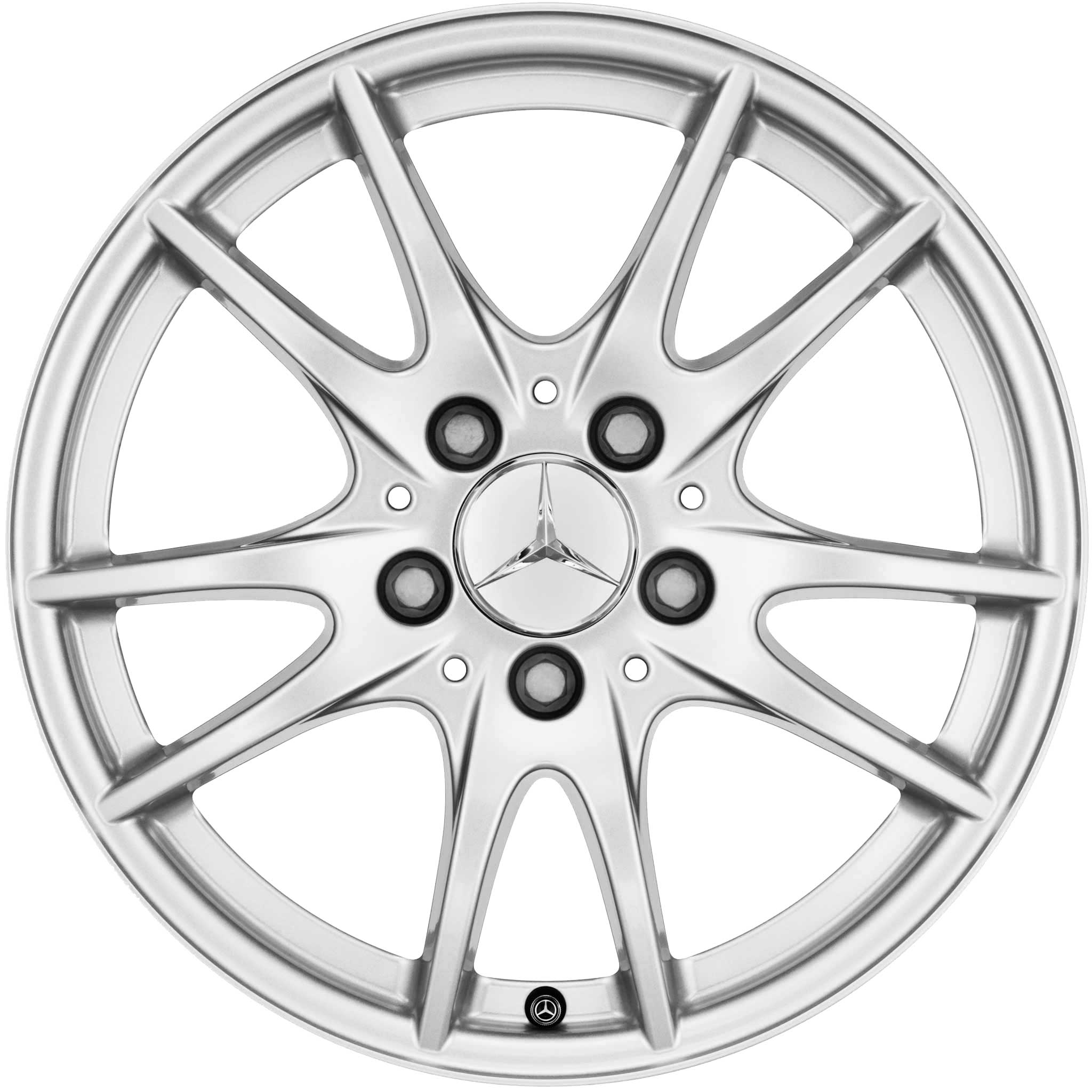 Mercedes 5 Twin Spoke [246-16] Champion Silver Alloy Wheel Product Image #1