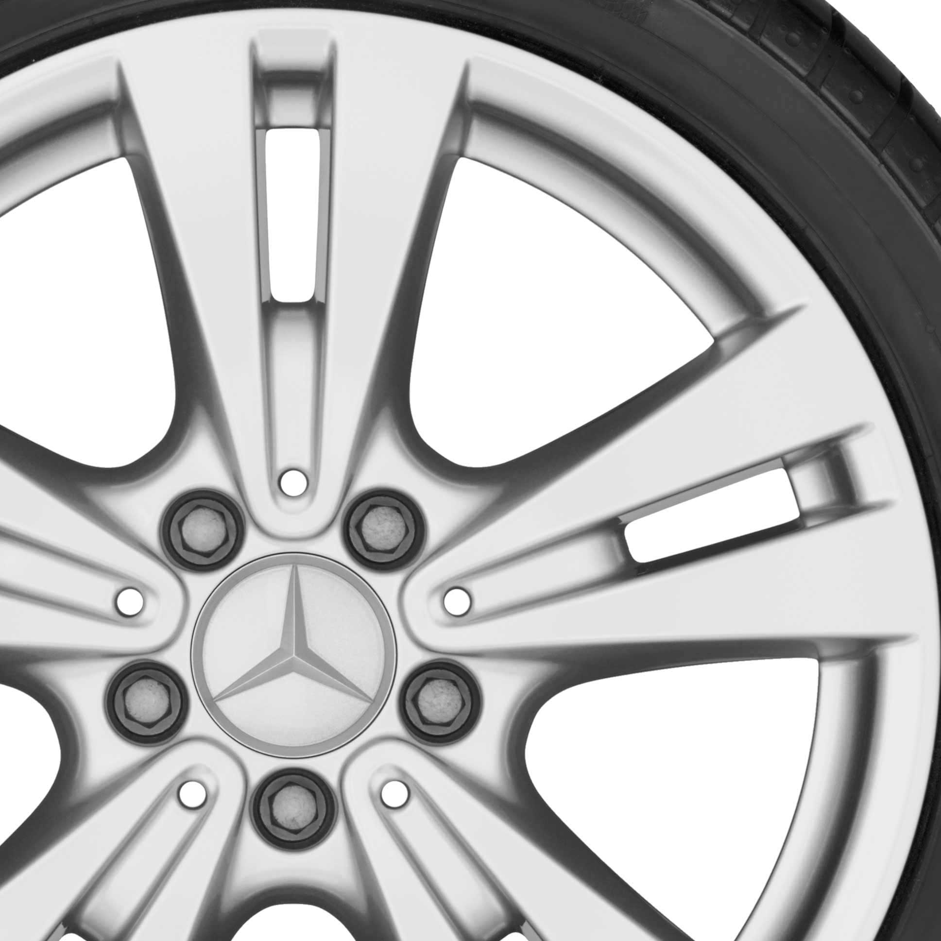 Mercedes 5 Twin Spoke [246-17] Vanadium Silver Alloy Wheel Product Image #2