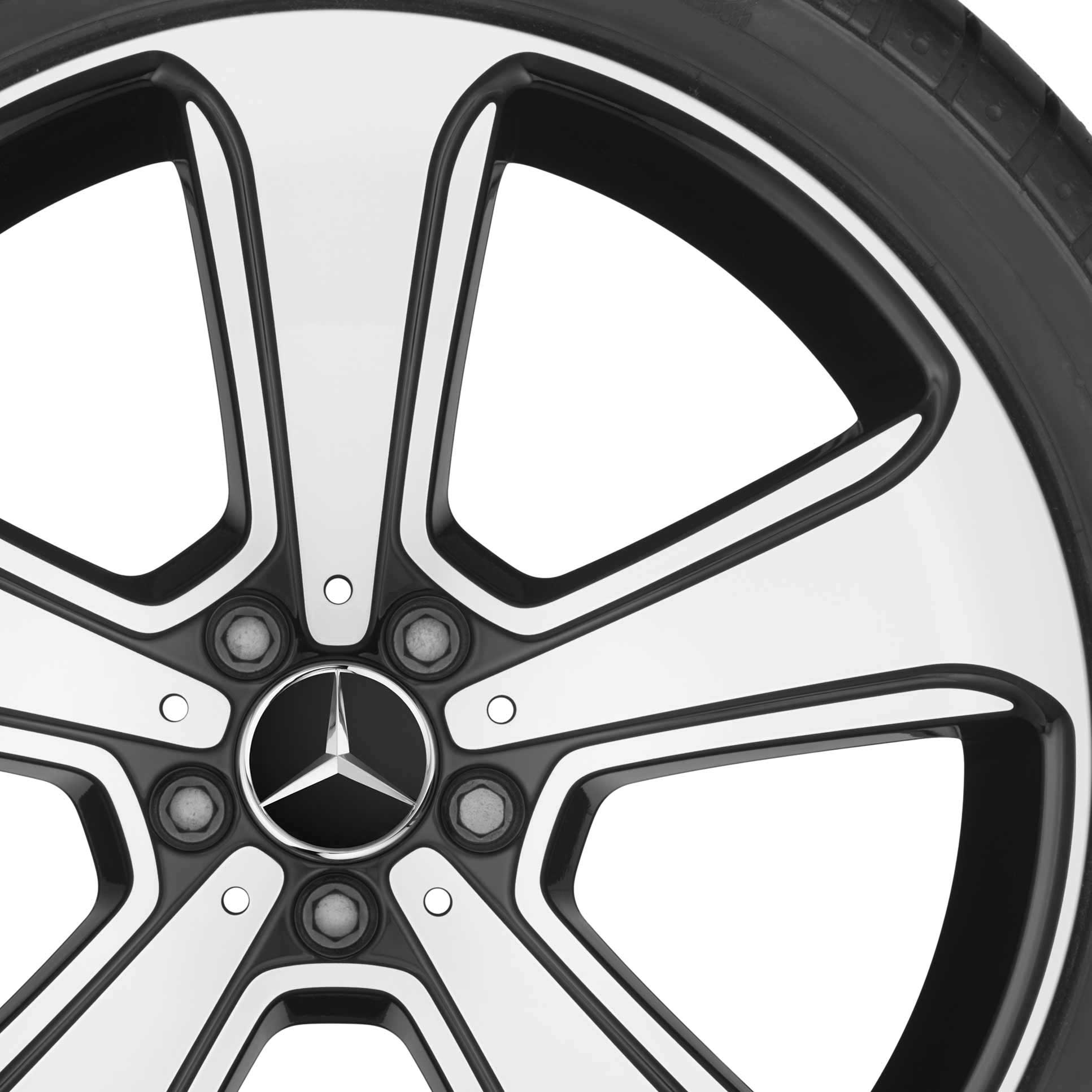 Mercedes 5 Spoke [246-17] Gloss Black with High Sheen Alloy Wheel Product Image #2