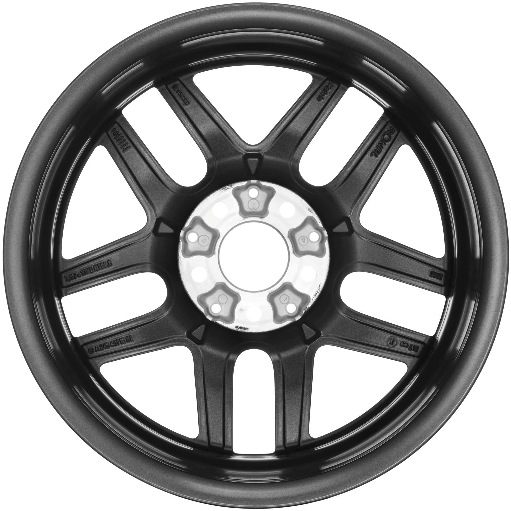 Mercedes 5 Twin Spoke [246-17] Himalaya Grey with High Sheen Alloy Wheel Product Image #2