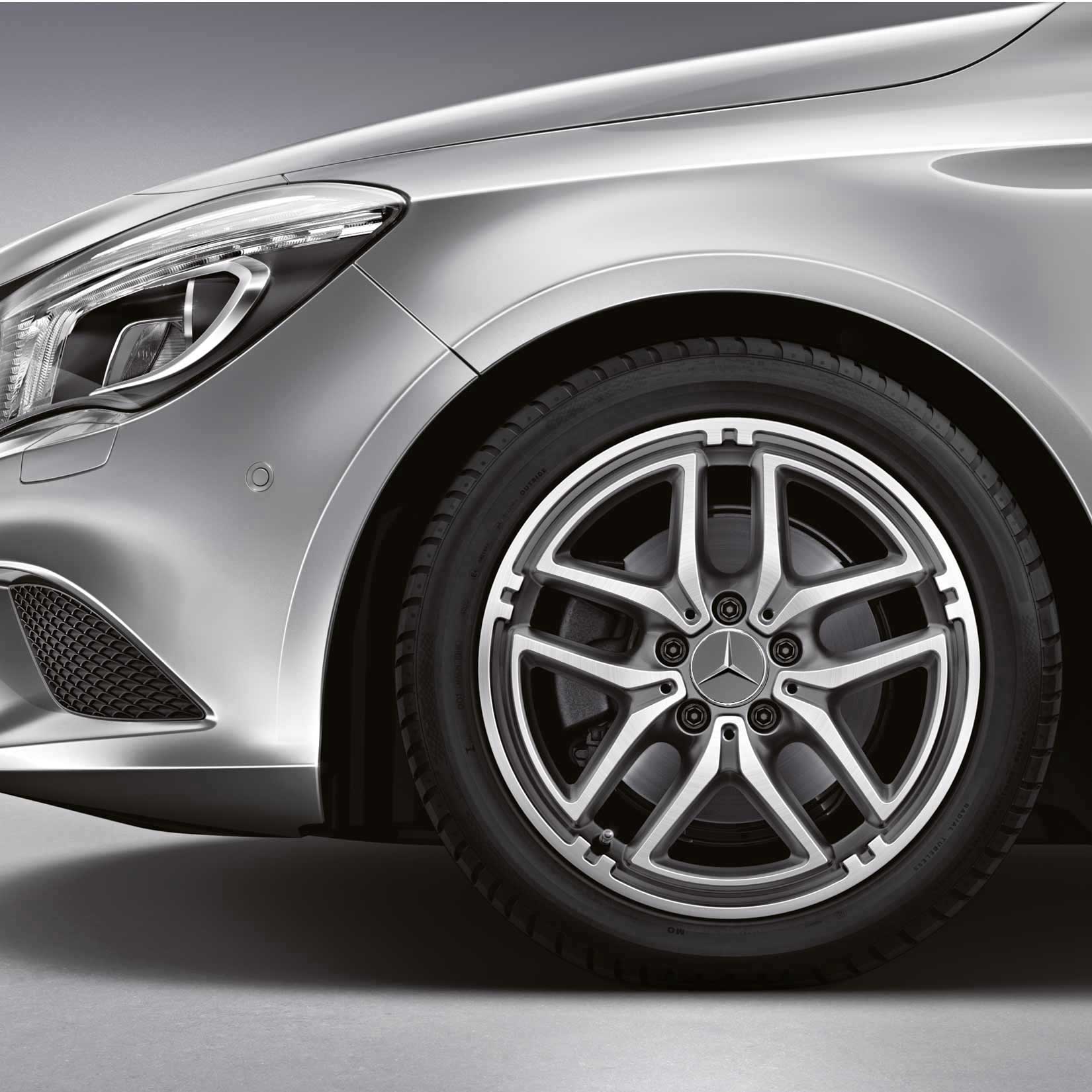 Mercedes 5 Twin Spoke [246-17] Himalaya Grey with High Sheen Alloy Wheel Product Image #3