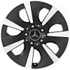Mercedes 7 Spoke [246-16] Matt Black with High Sheen Wheel Img 1