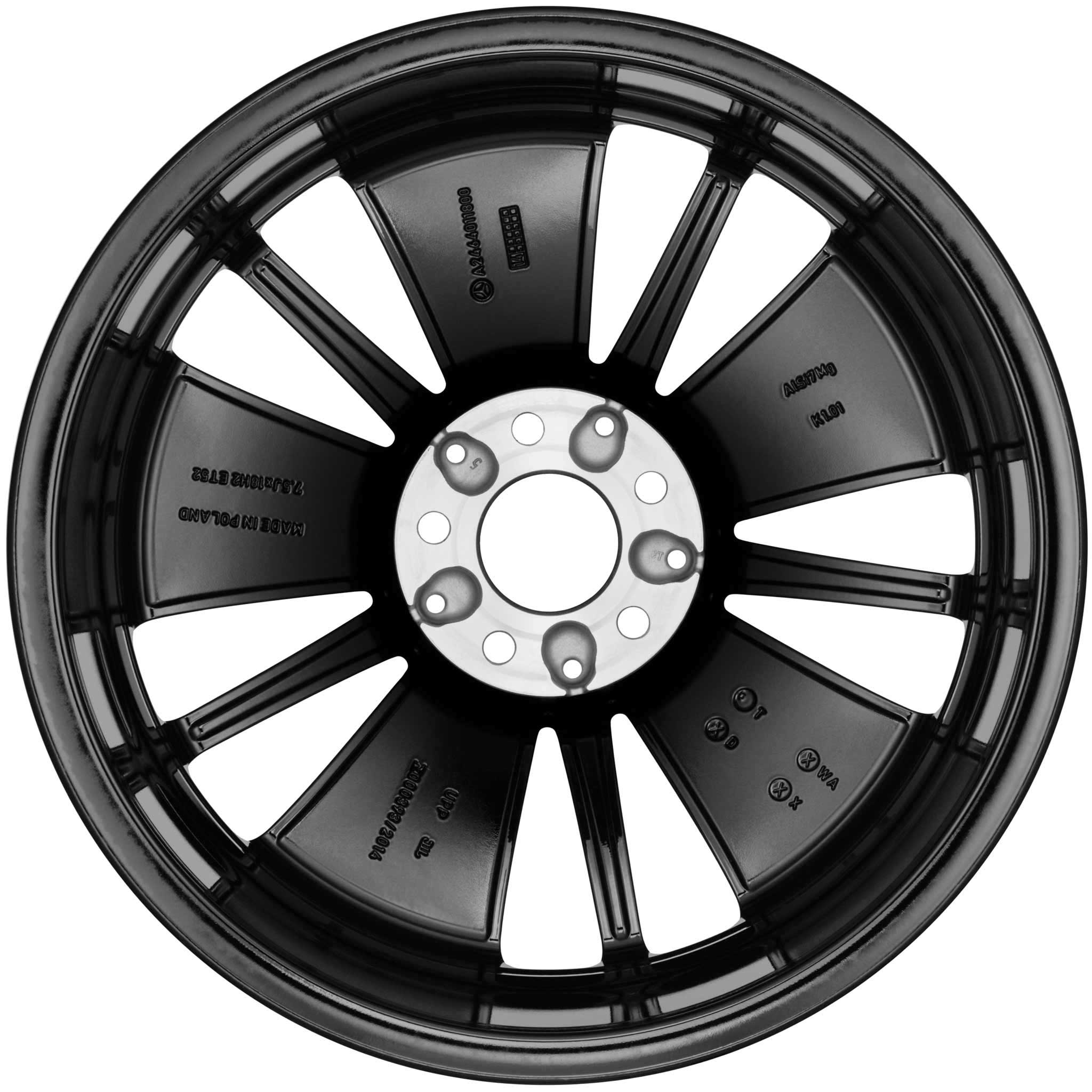 Mercedes 5 Twin Spoke [246-18] Gloss Black with High Sheen Alloy Wheel Product Image #3
