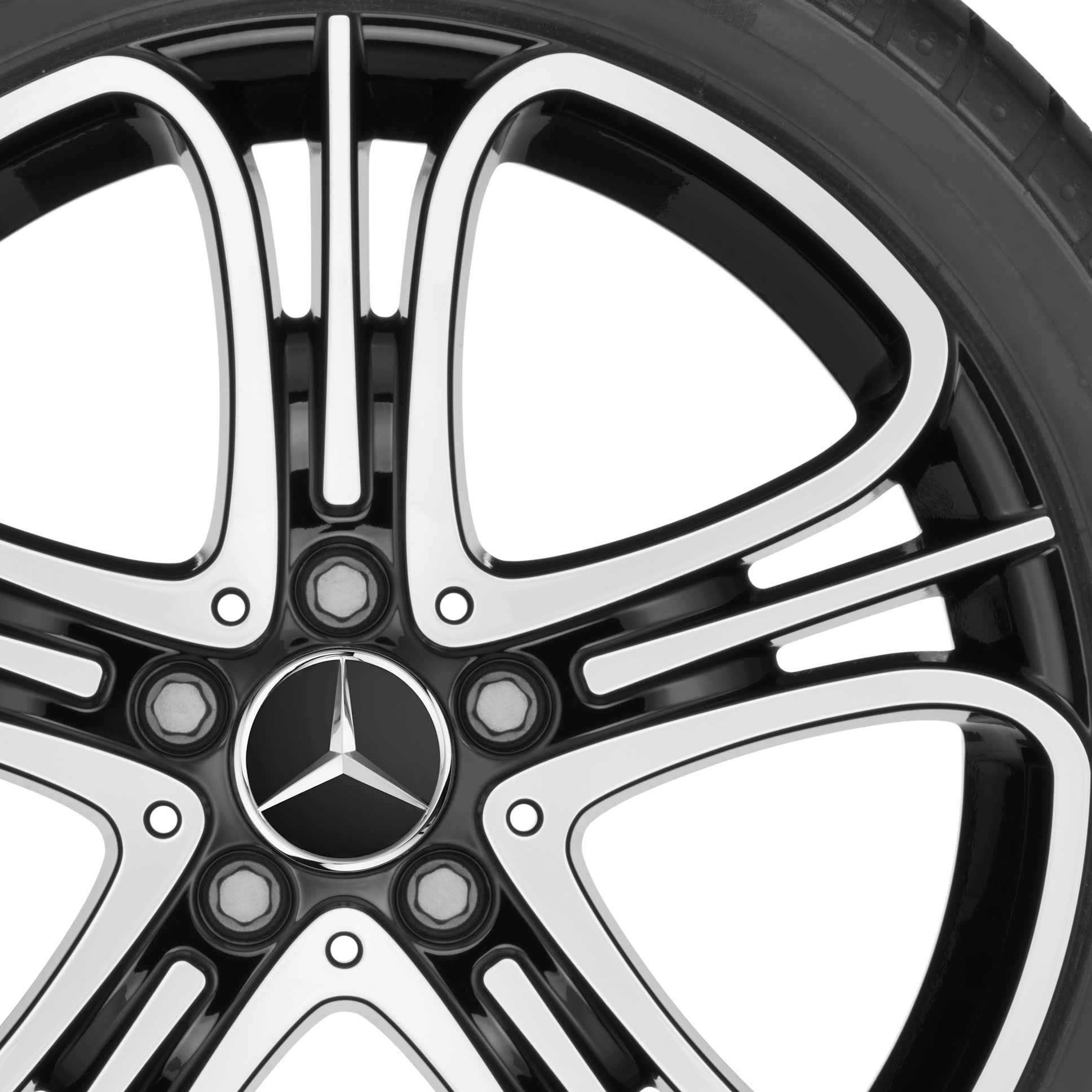 Mercedes 5 Triple Spoke [246-18] Gloss Black with High Sheen Alloy Wheel Product Image #2