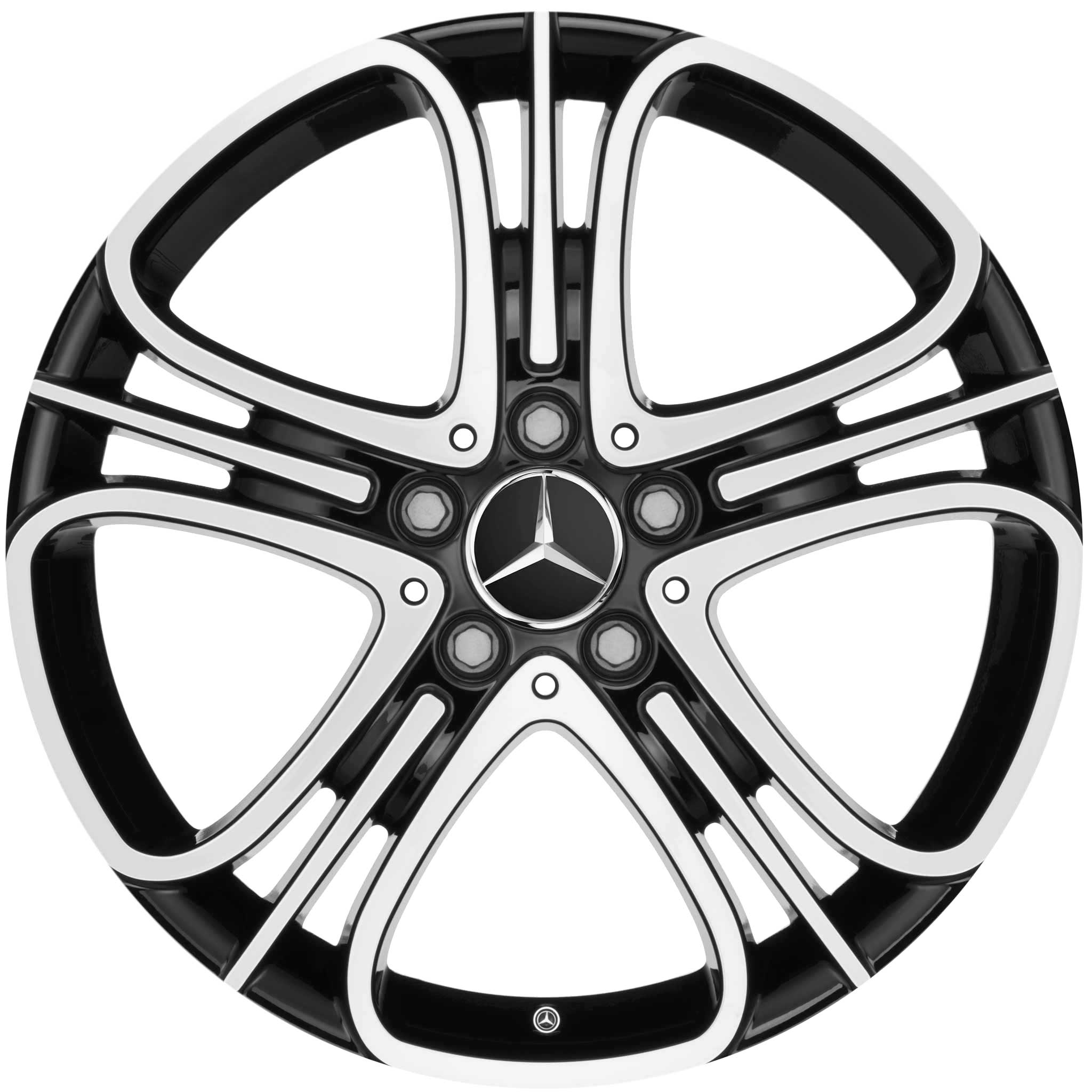 Mercedes 5 Triple Spoke [246-18] Gloss Black with High Sheen Alloy Wheel Product Image #1