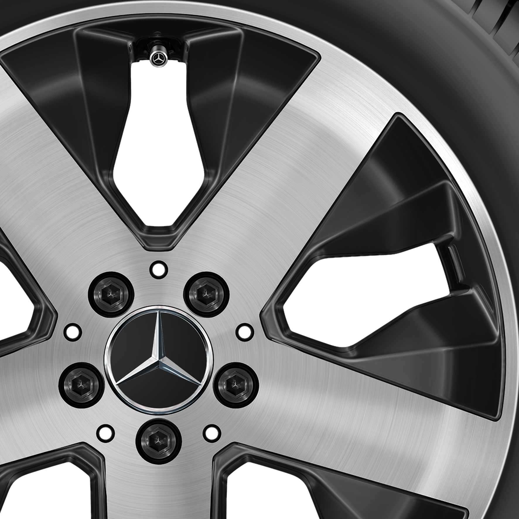 Mercedes 5 Spoke [247-18] Gloss Black with High Sheen Alloy Wheel Product Image #2