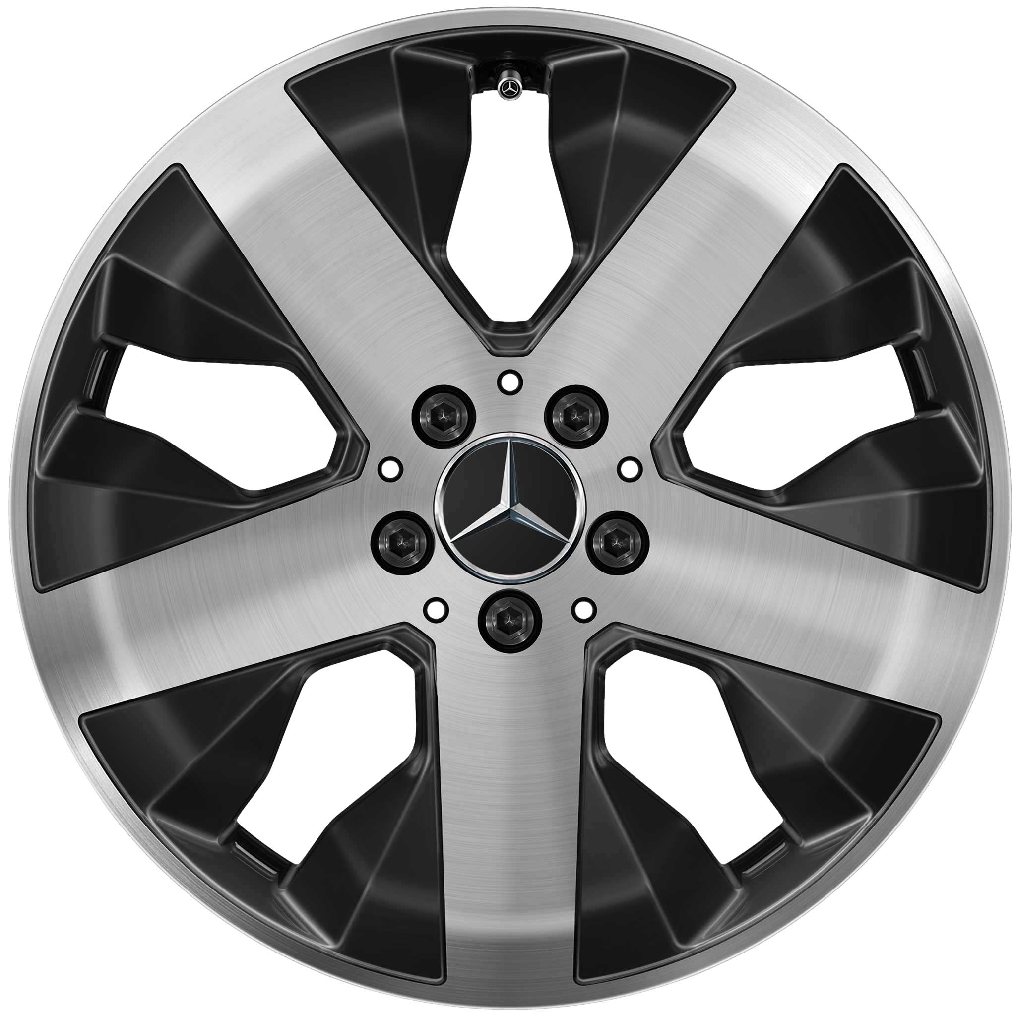 Mercedes 5 Spoke [247-18] Gloss Black with High Sheen Alloy Wheel Product Image #1