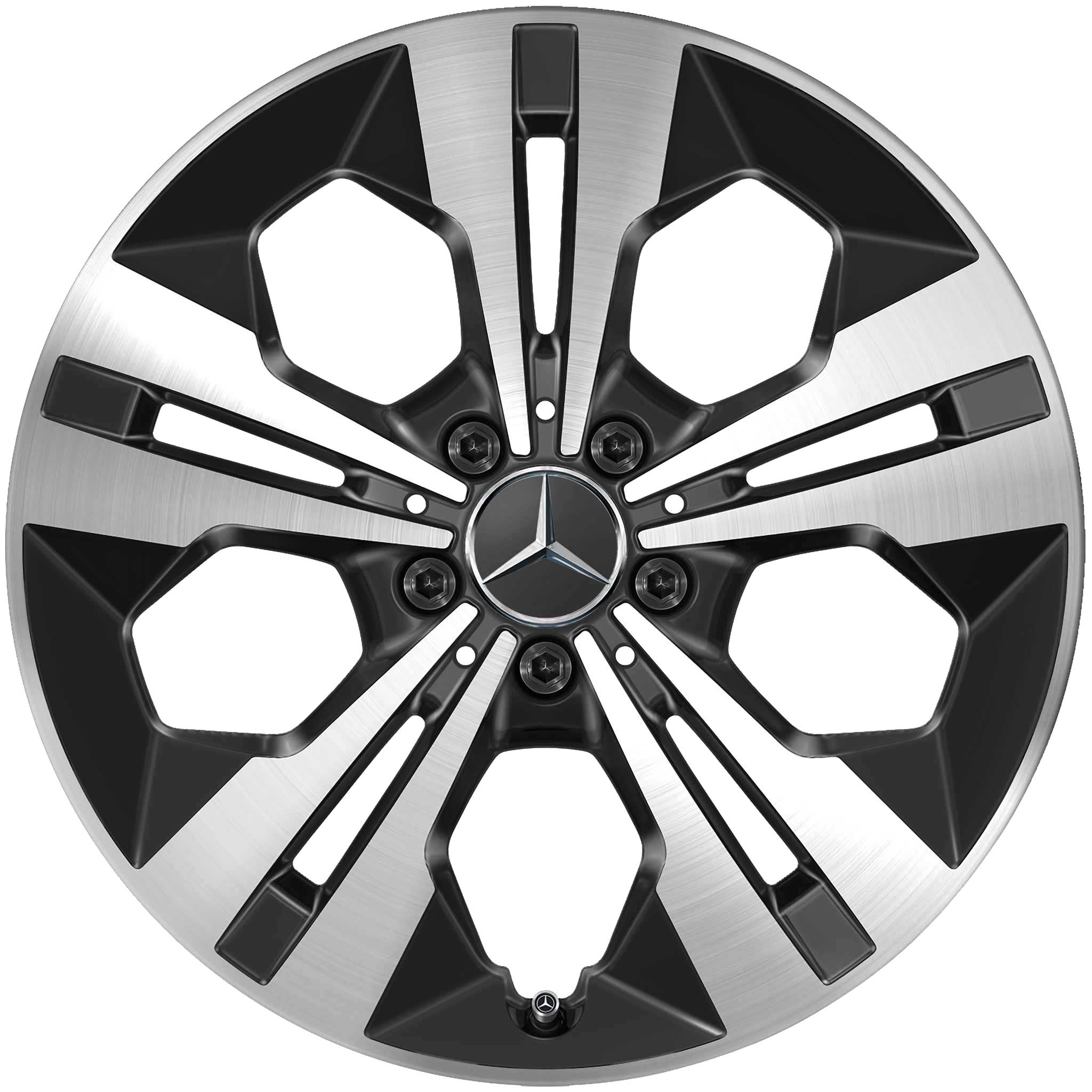 Mercedes 5 Twin Spoke [247-18] Gloss Black with High Sheen Alloy Wheel Product Image #1