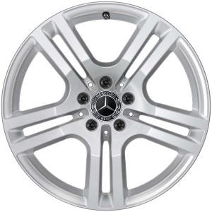 18" Mercedes 5 Twin Spoke [247-18] Vanadium Silver alloy wheel