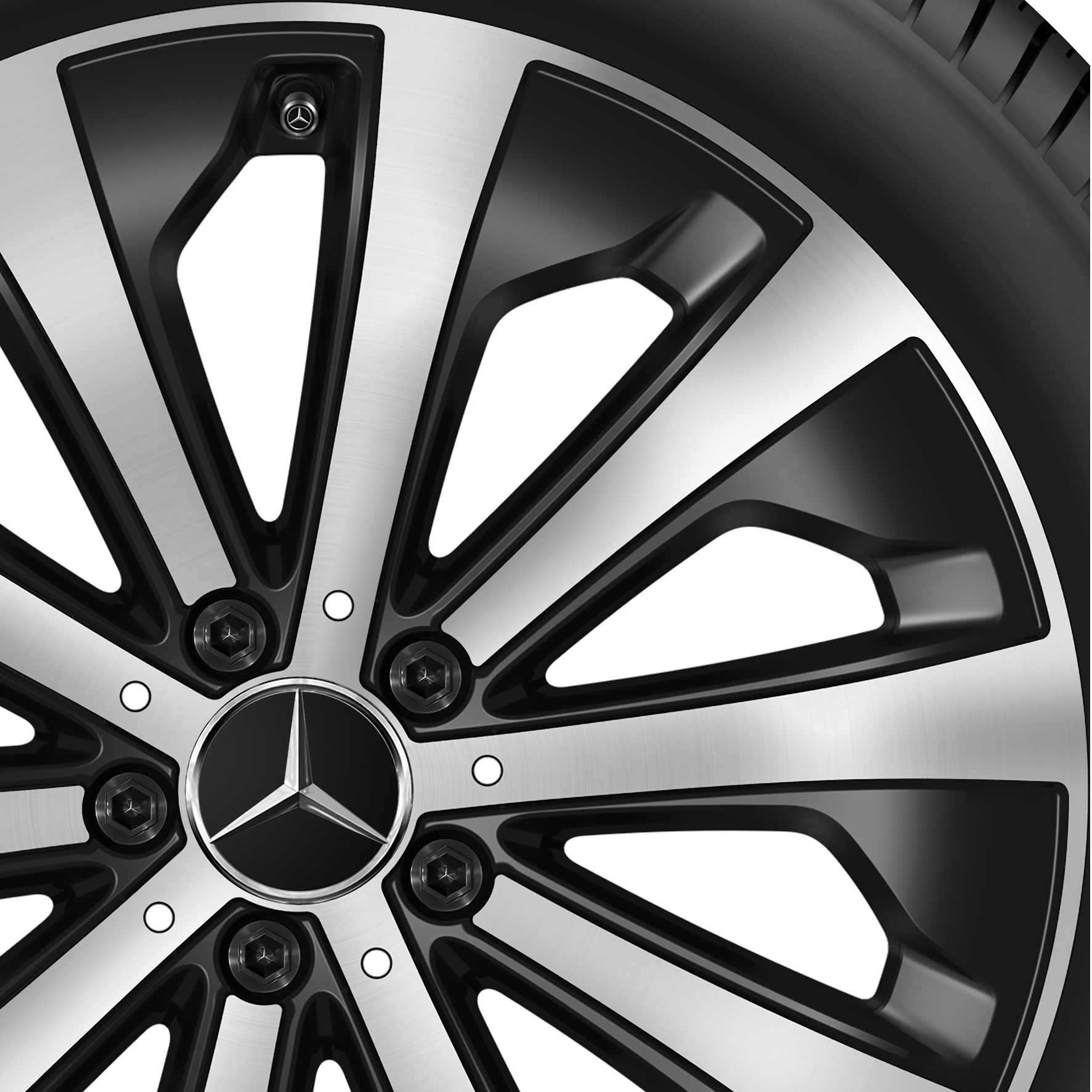 Mercedes 10 Spoke [247-19] Matt Black with High Sheen Alloy Wheel Product Image #2