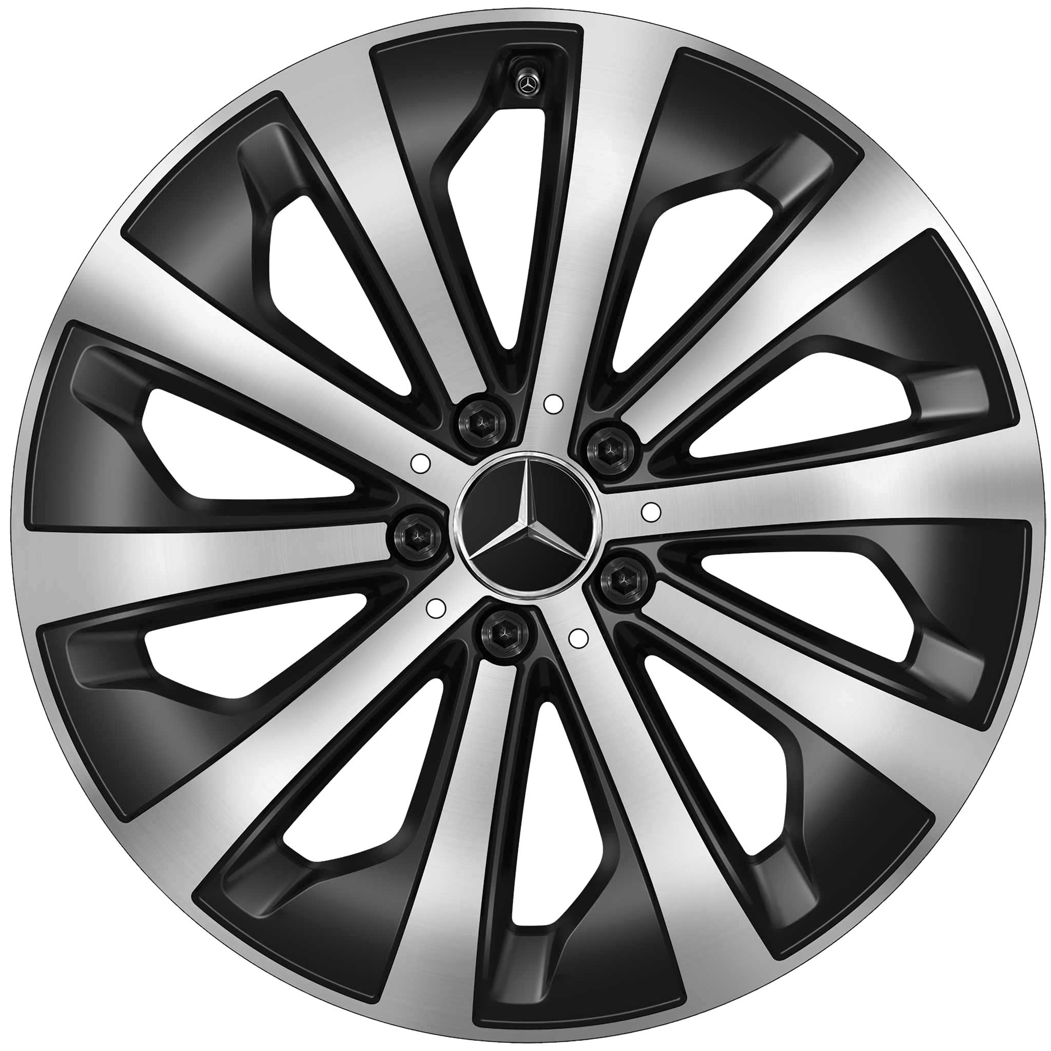 Mercedes 10 Spoke [247-19] Matt Black with High Sheen Alloy Wheel Product Image #1