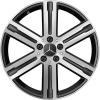 Mercedes 6 Spoke [247-19] Matt Black with High Sheen Wheel Img 1