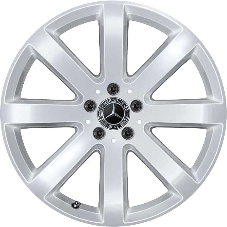 Mercedes 8 Spoke [247-19] Vanadium Silver Alloy Wheel Product Image #1