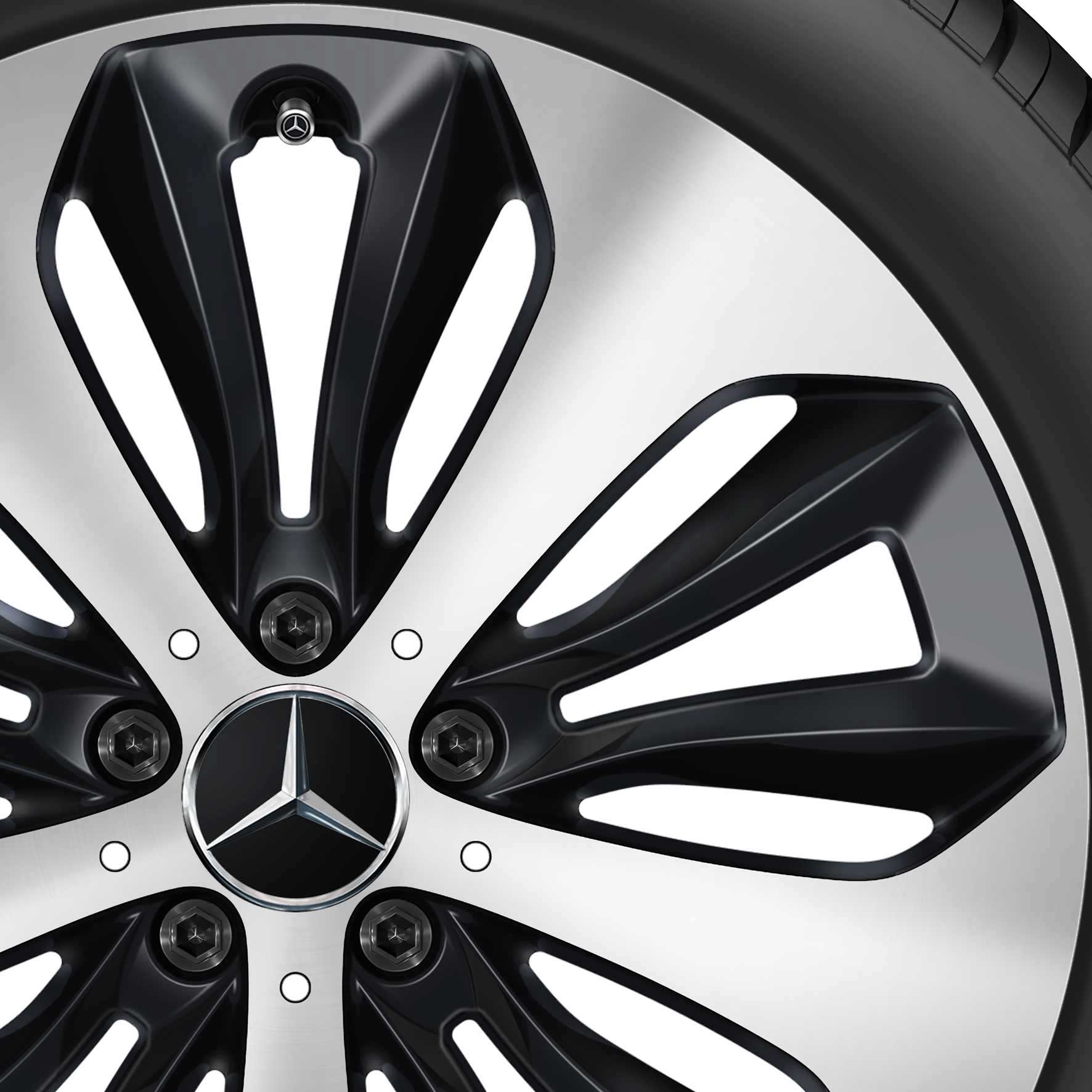 Mercedes 10 Spoke [247-19] Matt Black with High Sheen Alloy Wheel Product Image #2