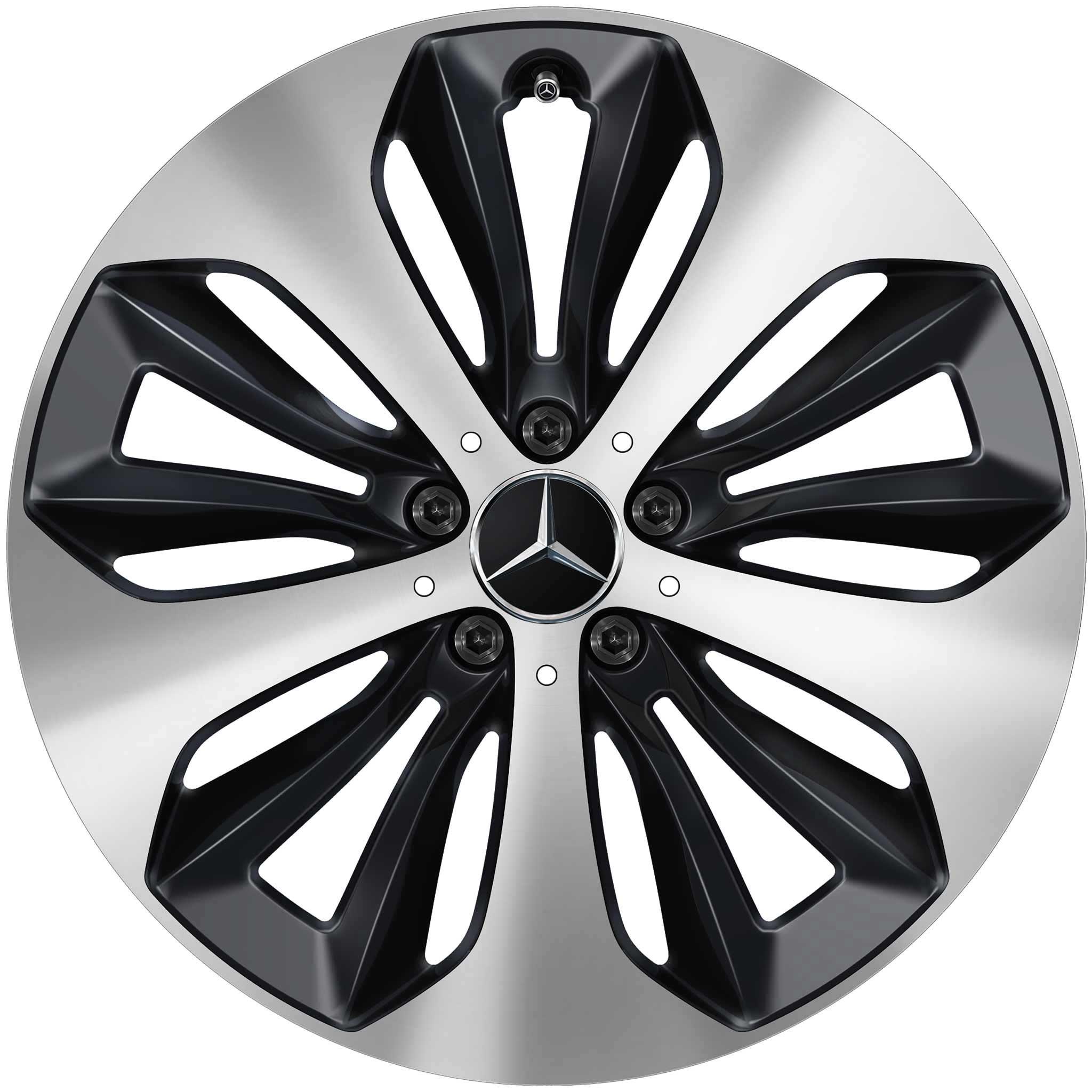 Mercedes 10 Spoke [247-19] Matt Black with High Sheen Alloy Wheel Product Image #1