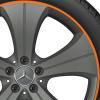 Mercedes 5 Hole [247-20] Tremolite Grey with Orange Rim Edge Wheel Img 2