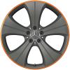 Mercedes 5 Hole [247-20] Tremolite Grey with Orange Rim Edge Wheel Img 1