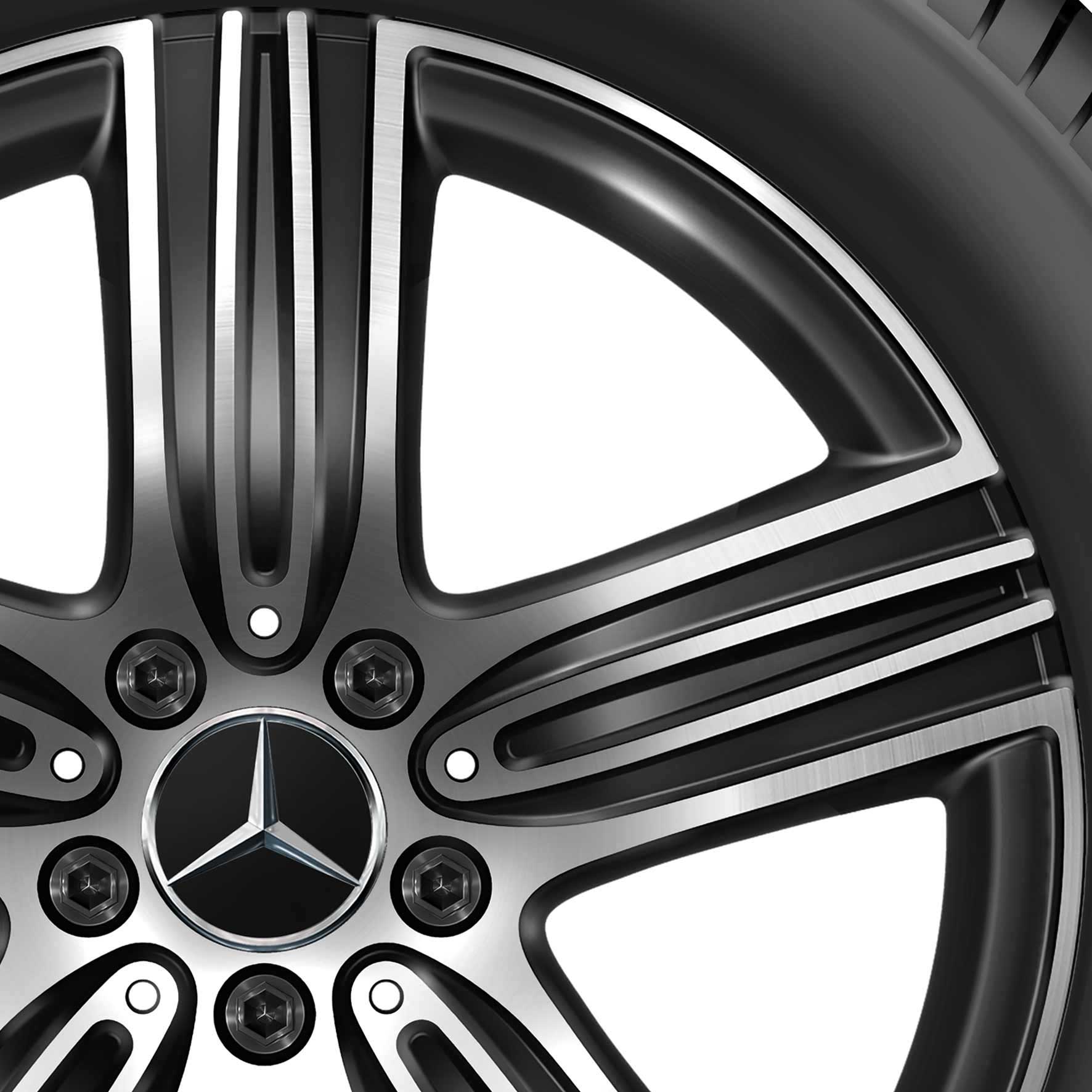 Mercedes 5 Spoke [247-18] Gloss Back with High Sheen Alloy Wheel Product Image #2