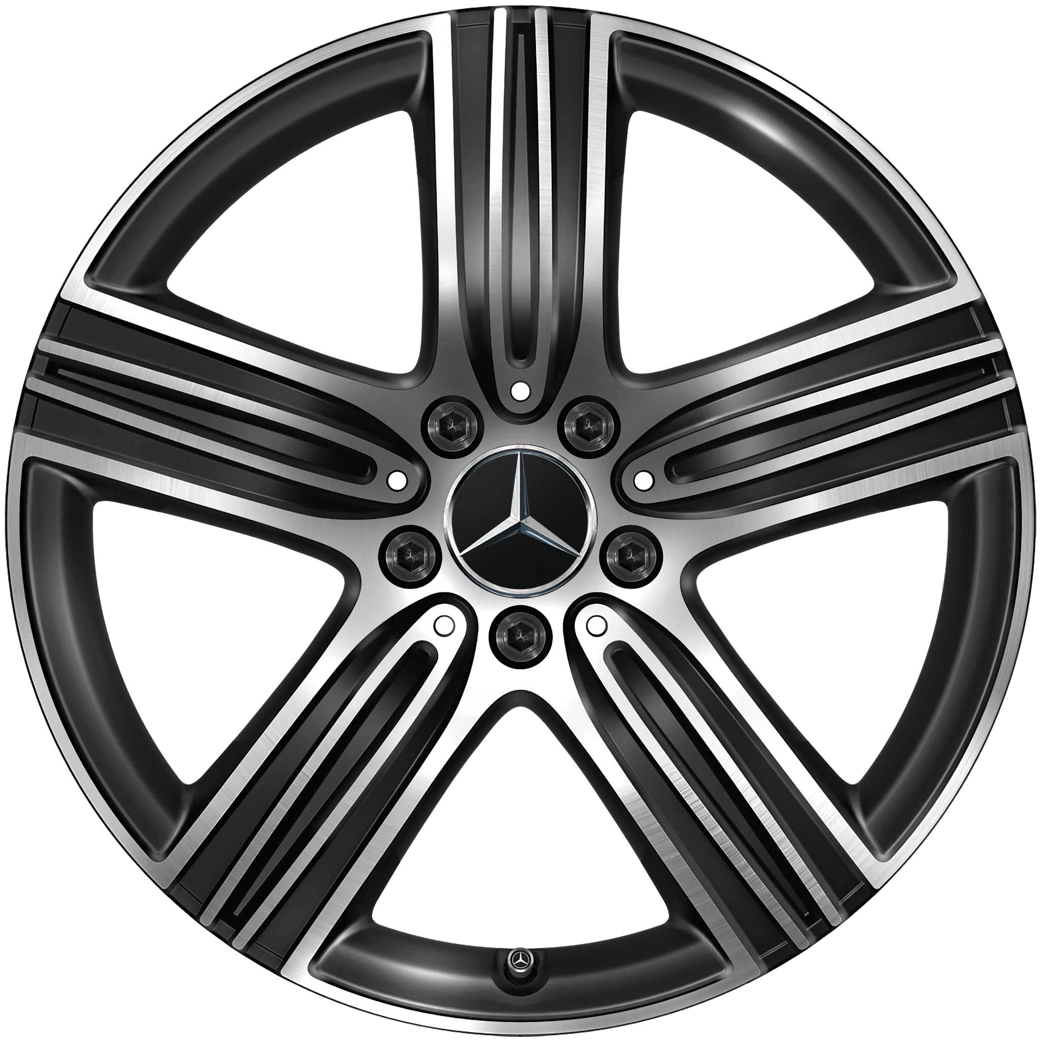 Mercedes 5 Spoke [247-18] Gloss Back with High Sheen Alloy Wheel Product Image #1