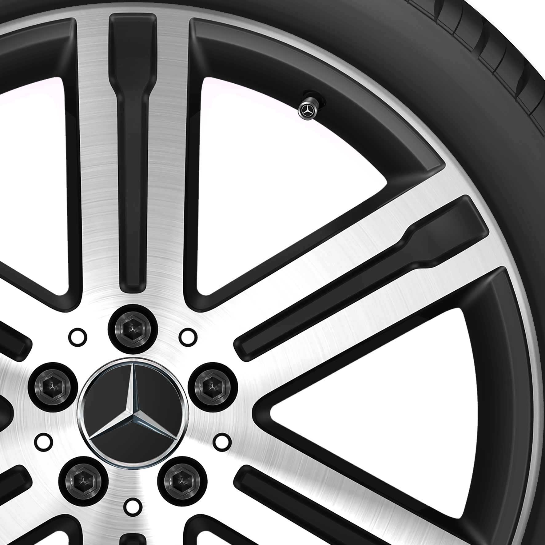 Mercedes 6 Spoke [247-20] Matt Black with High Sheen Alloy Wheel Product Image #2