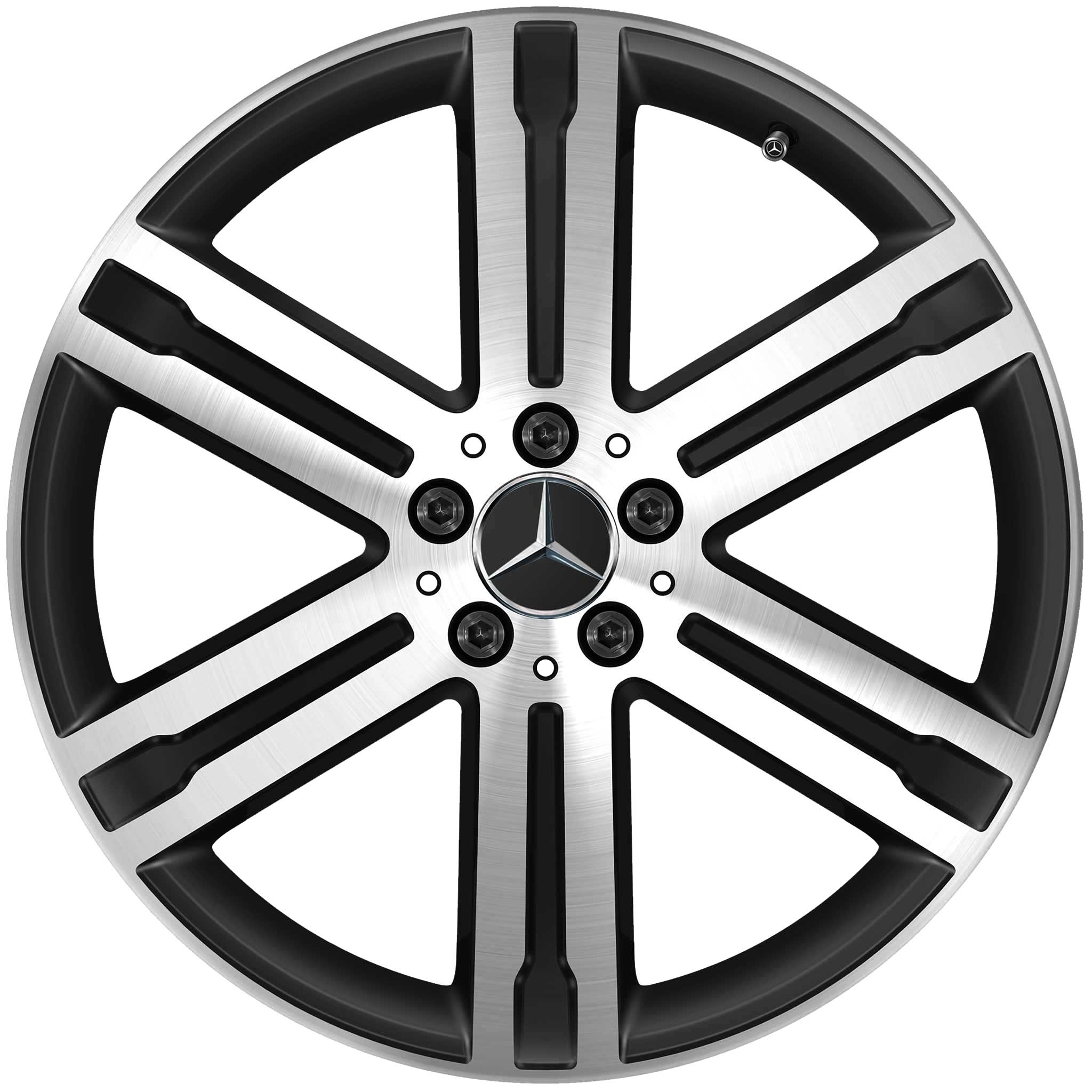 Mercedes 6 Spoke [247-20] Matt Black with High Sheen Alloy Wheel Product Image #1