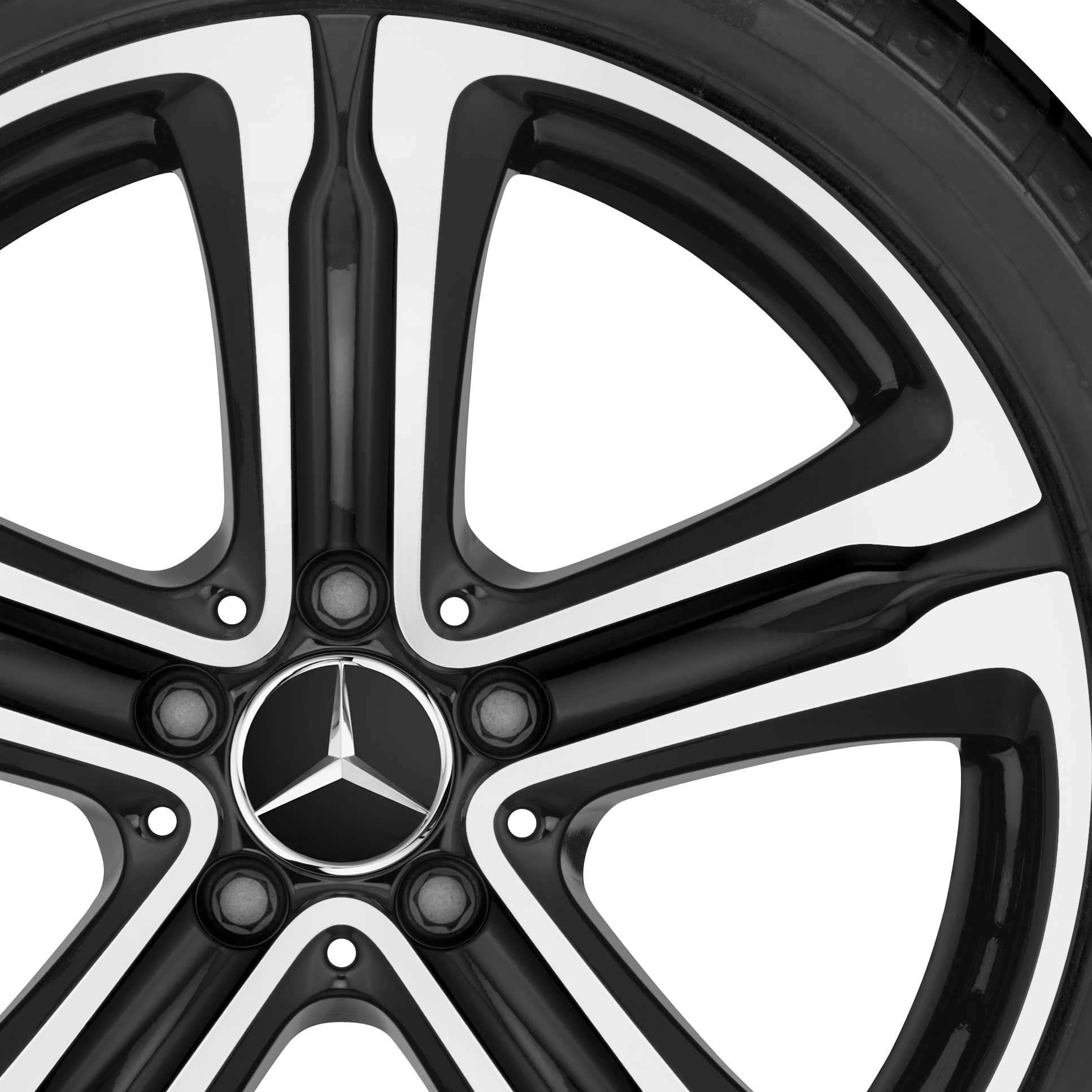 Mercedes 5 Spoke [253-18] Gloss Black with High Sheen Alloy Wheel Product Image #2