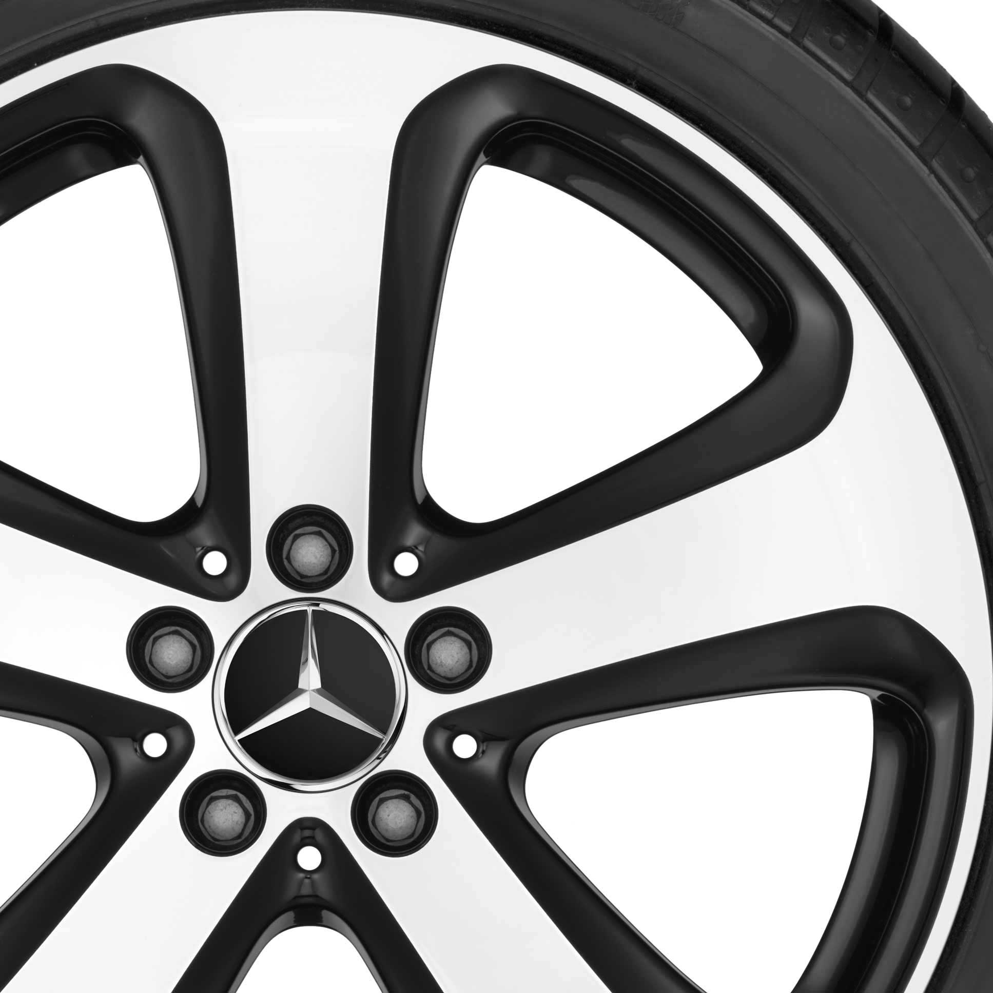 Mercedes 5 Spoke [253-19] Gloss Black with High Sheen Alloy Wheel Product Image #2