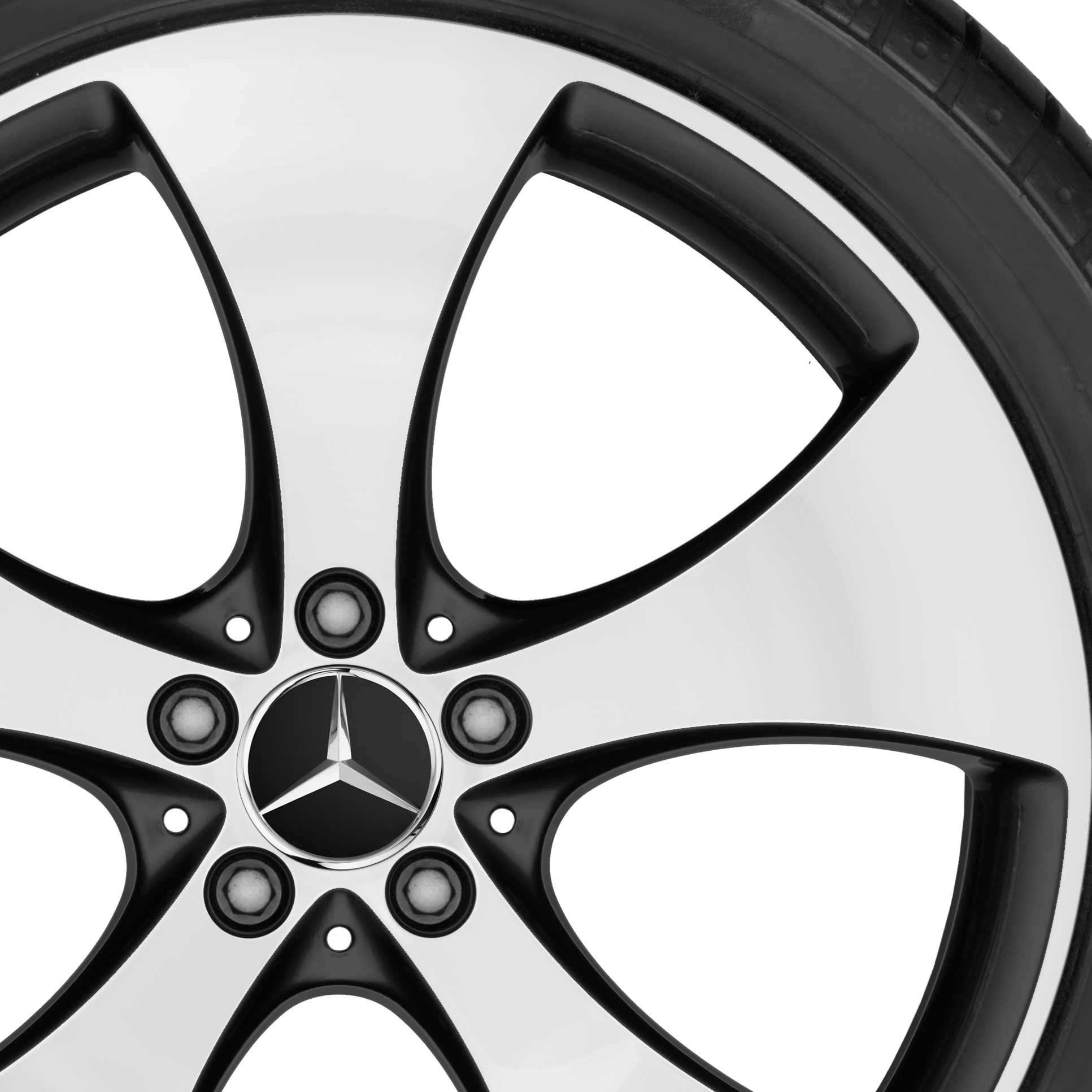 Mercedes 5 Spoke [253-20] Gloss Black with High Sheen Alloy Wheel Product Image #2