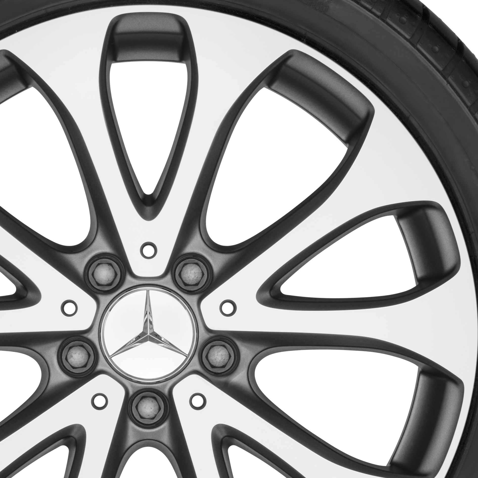 Mercedes 5 Twin Spoke [253-18] Matt Himalaya Grey with High Sheen Alloy Wheel Product Image #2