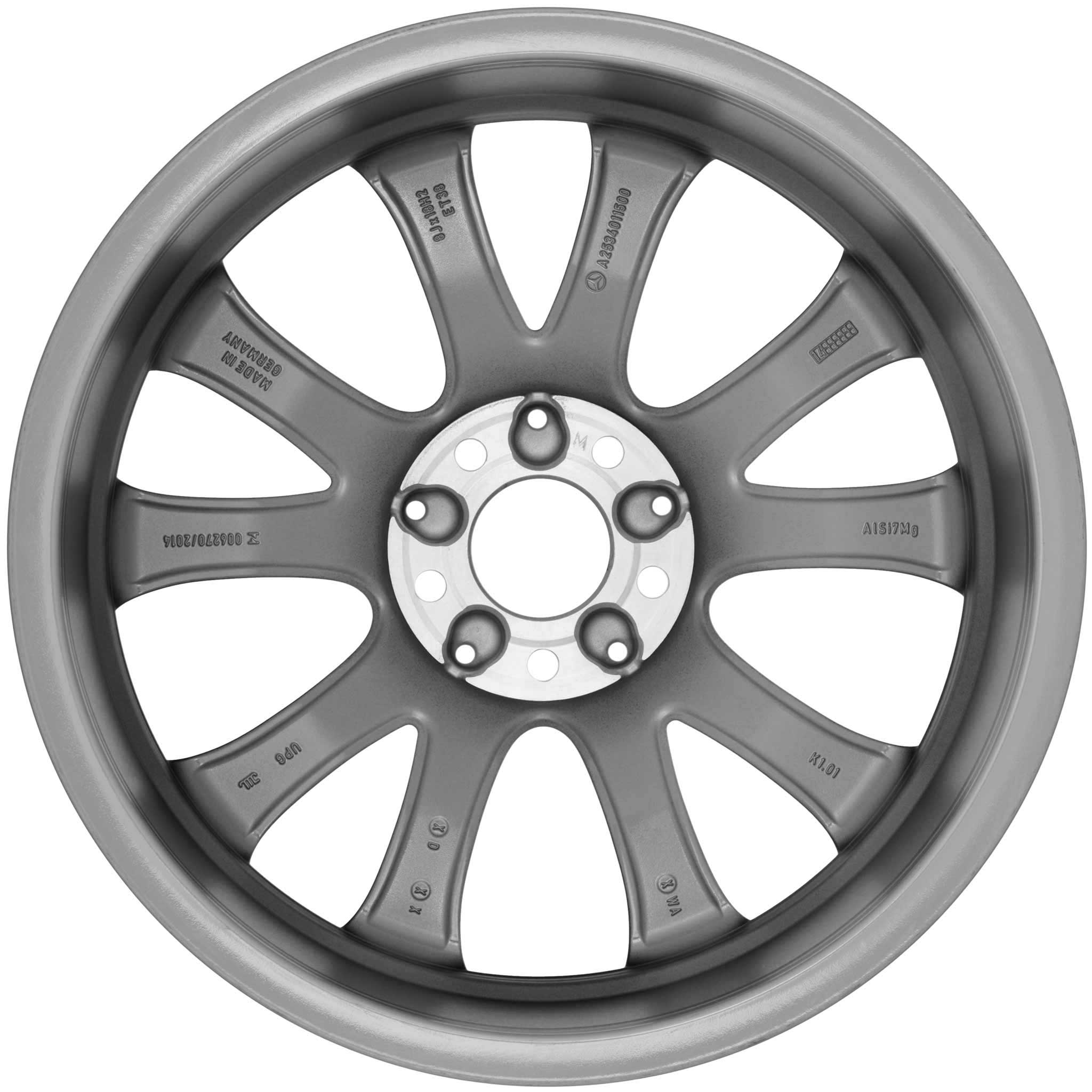 Mercedes 5 Twin Spoke [253-18] Matt Himalaya Grey with High Sheen Alloy Wheel Product Image #3