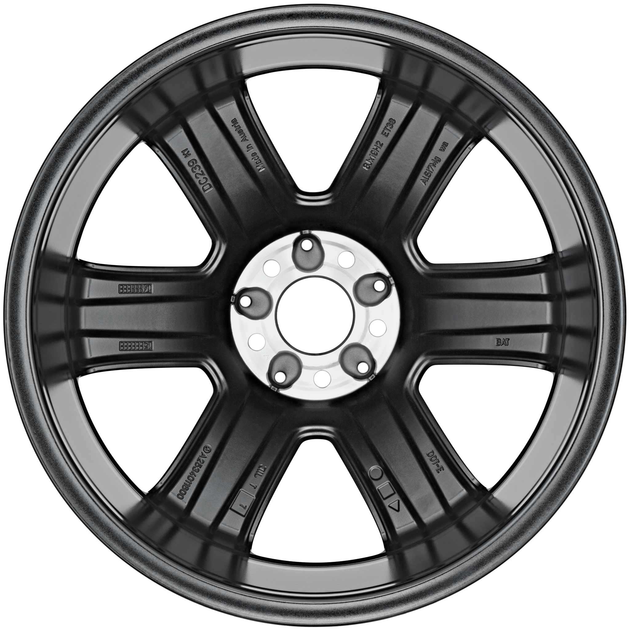 Mercedes 6 Spoke [253-19] Gloss Black with High Sheen Alloy Wheel Product Image #3