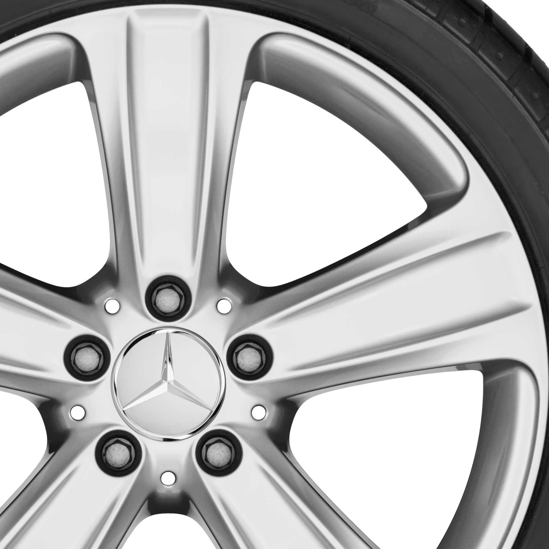 Mercedes 5 Spoke [253-18] Vanadium Silver Alloy Wheel Product Image #2
