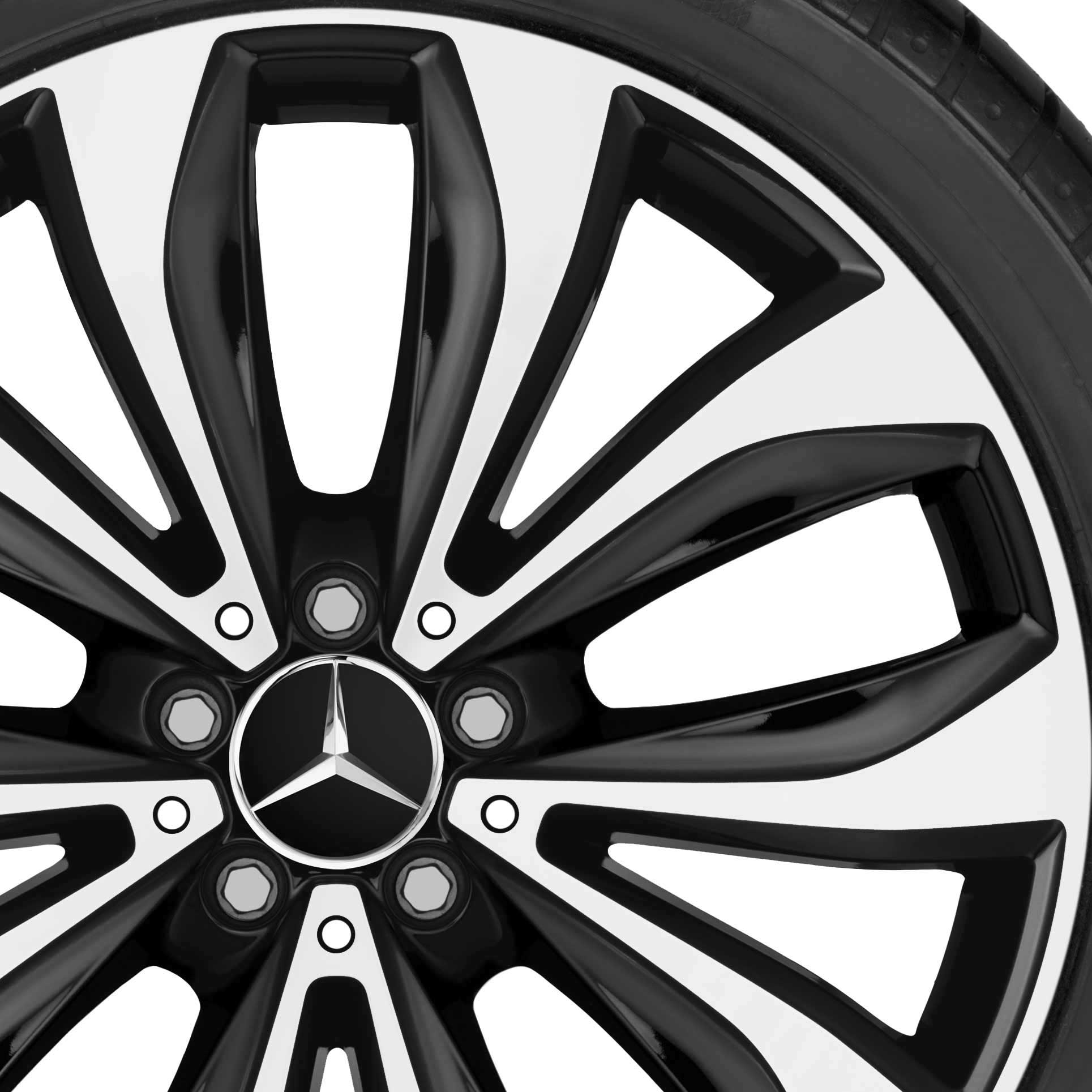 Mercedes 5 Twin Spoke [253-20] Gloss Black with High Sheen Alloy Wheel Product Image #2