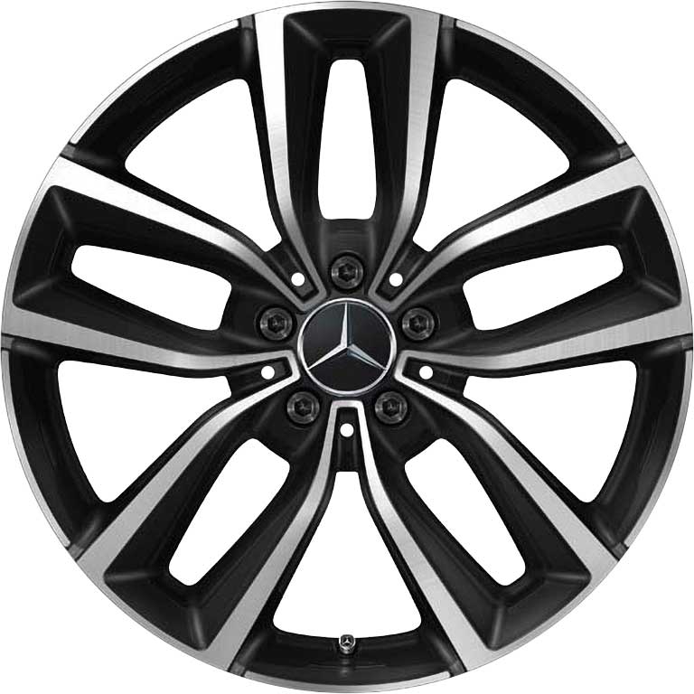 Mercedes 5 Double Spoke [253-19] Gloss Back with High Sheen Alloy Wheel Product Image #1