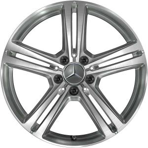 18" Mercedes 5 Double Spoke [253-18] Himalaya Grey with High Sheen alloy wheel