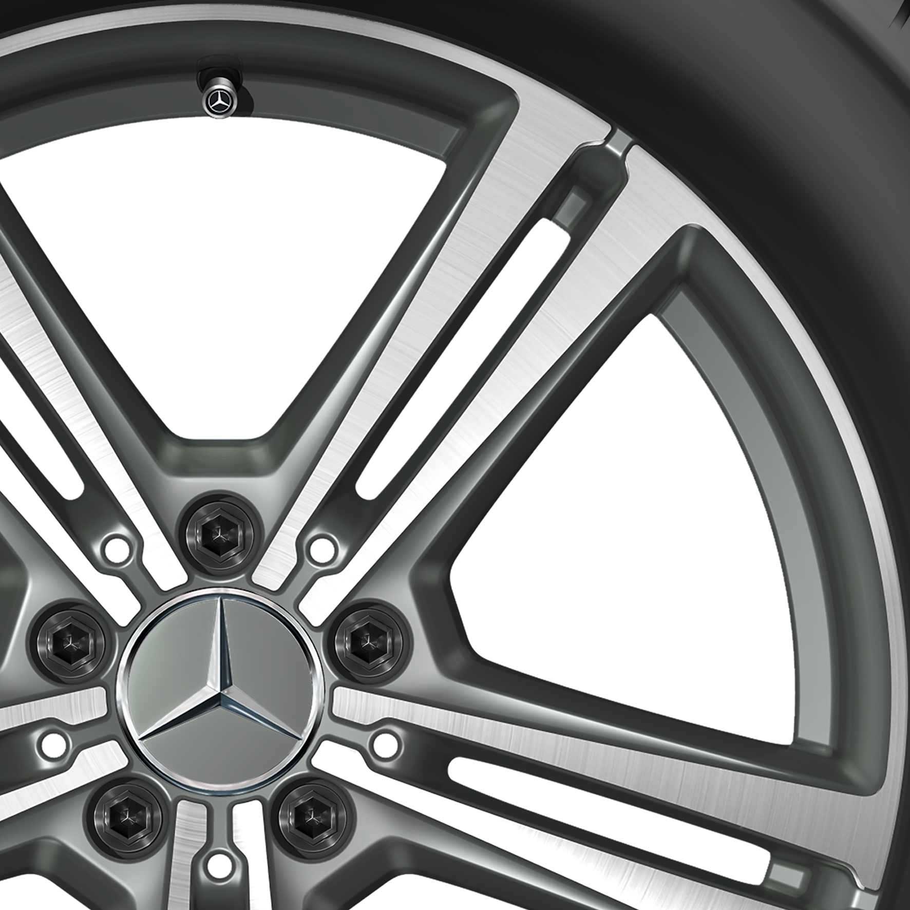 Mercedes 5 Double Spoke [253-18] Matt Himalaya Grey with High Sheen Alloy Wheel Product Image #2