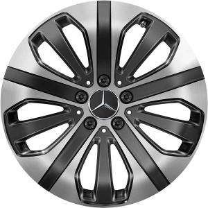 18" Mercedes 5 Triple Spoke [253-18] Gloss Back with High Sheen alloy wheel