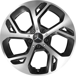 18" Mercedes 5 Spoke [254-18] Gloss Back with High Sheen alloy wheel