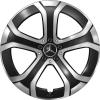 Mercedes 5 Spoke [254-20] Gloss Back with High Sheen Wheel Img 1