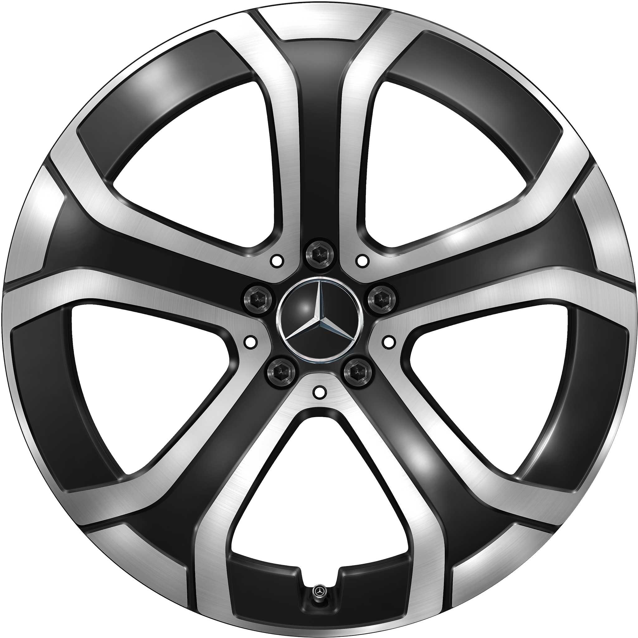 Mercedes 5 Spoke [254-20] Gloss Back with High Sheen Alloy Wheel Product Image #1